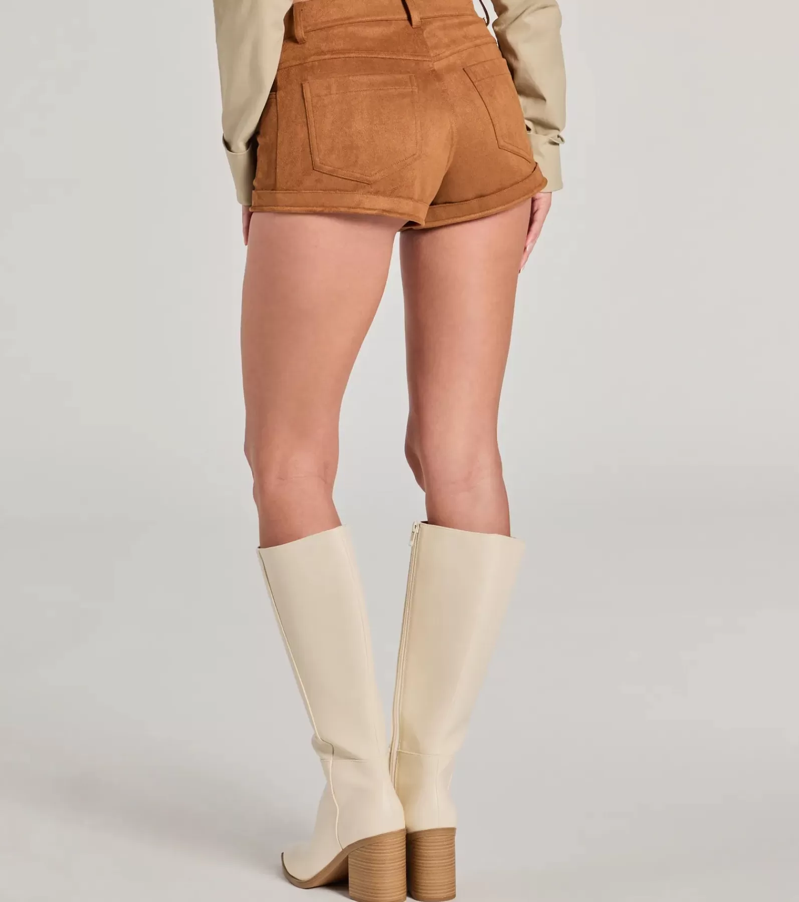 Windsor Faux Leather & Suede Bottoms*Adventurous Girlie Faux Suede Shorts