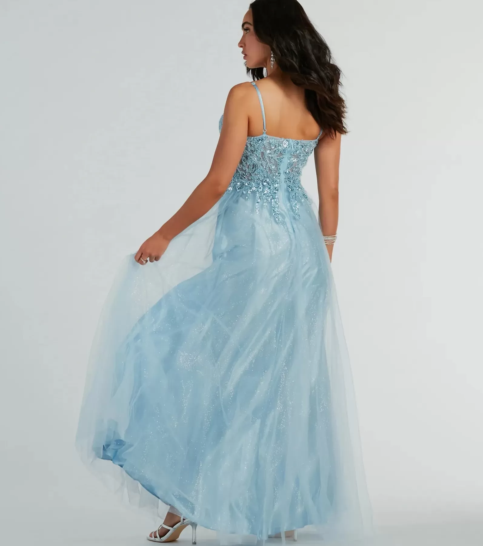 Windsor Ball Gowns*Aila Sweetheart Beaded A-Line Glitter Formal Dress