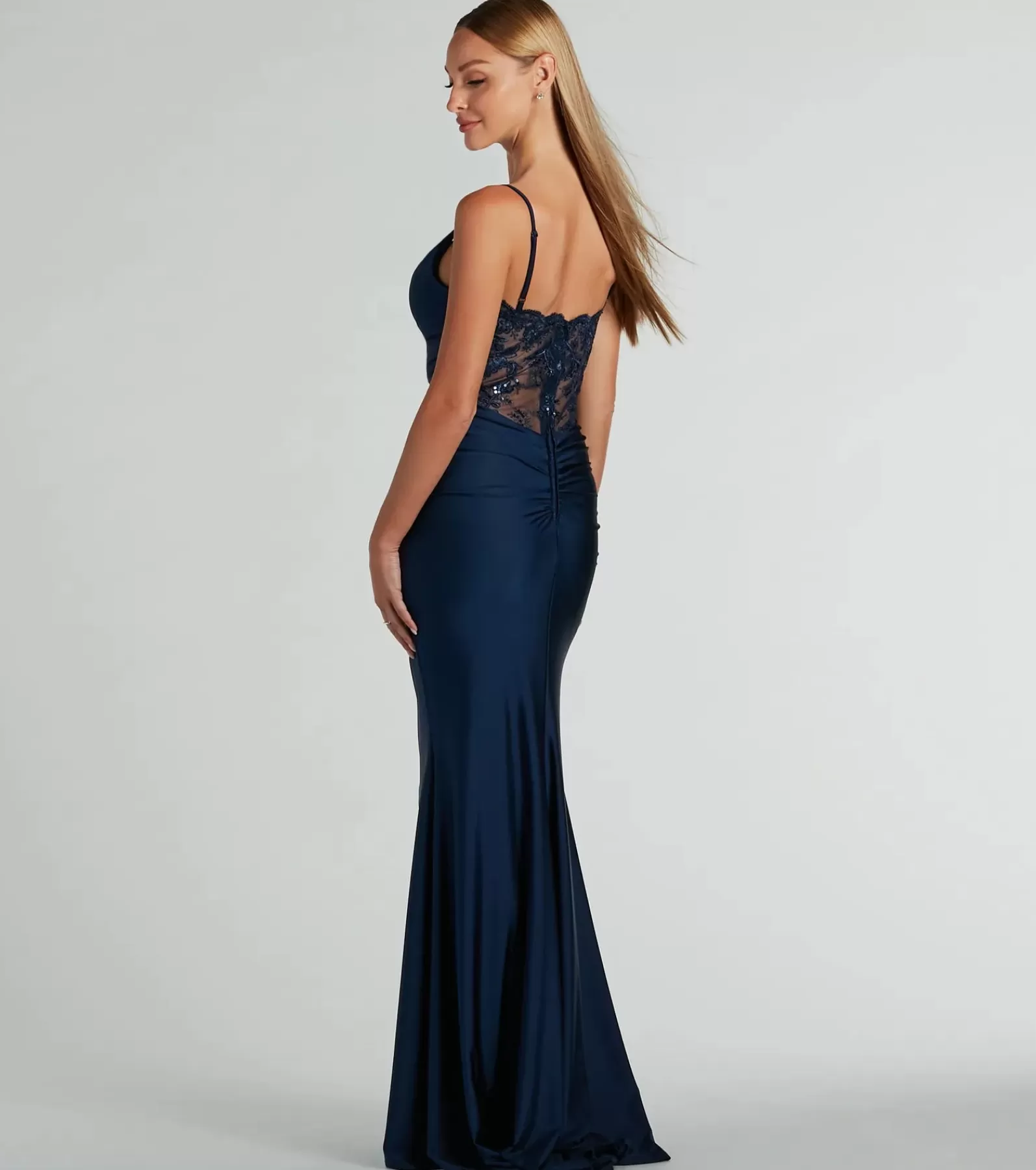 Windsor Wedding Outfits | Sequin Bridesmaid Dresses*Alisa Lace Sequin Back Mermaid Formal Dress