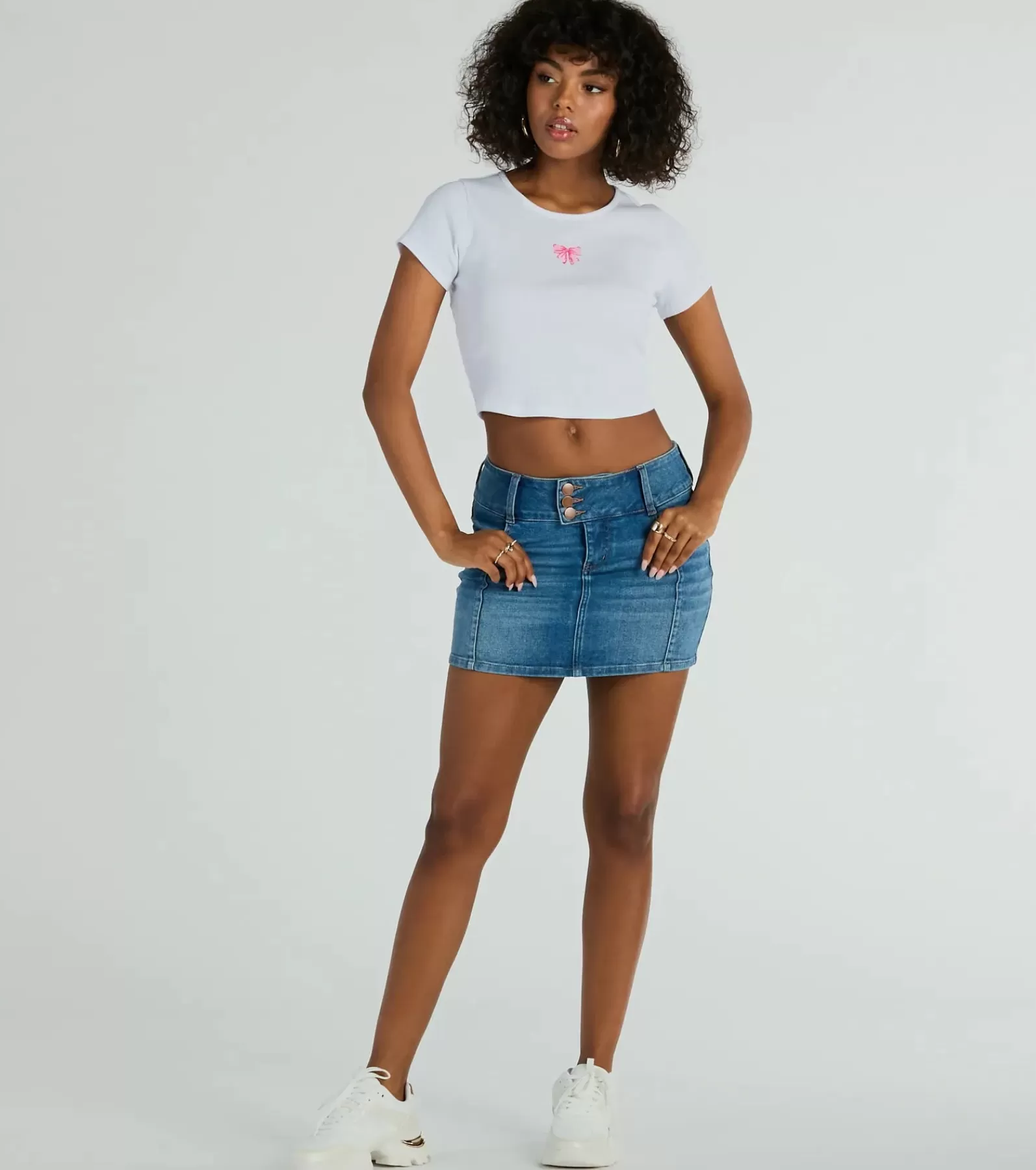 Windsor Denim Skirts | Mini Skirts*Always A Classic Mid-Rise Denim Mini Skirt