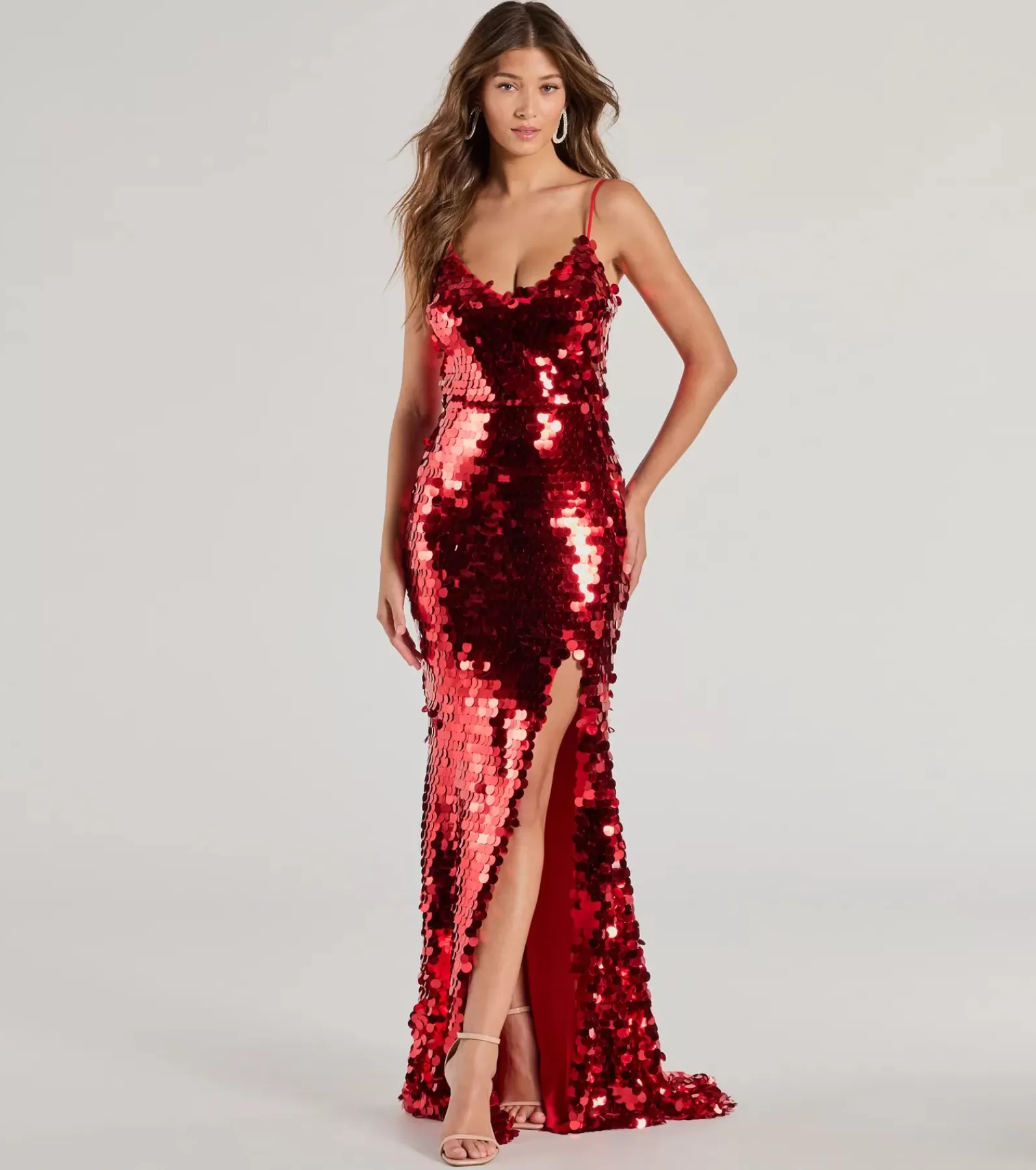 Windsor Maxi Holiday Dresses | Sequin Holiday Dresses*Aurinda Sequin High Slit Mermaid Dress