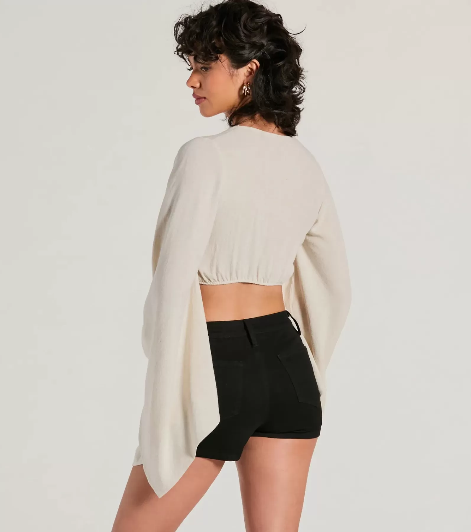 Windsor Tie Front Tops | Long Sleeve Tops*Breezy Energy Tie Front Long Sleeve Linen Top