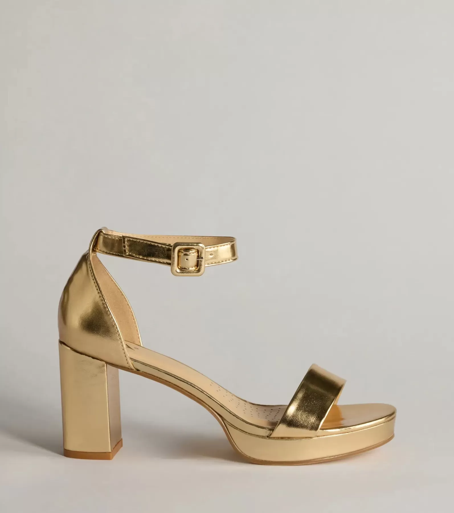 Windsor Platform Shoes | Sandals*Bring The Shine Metallic Faux Leather Platform Heels