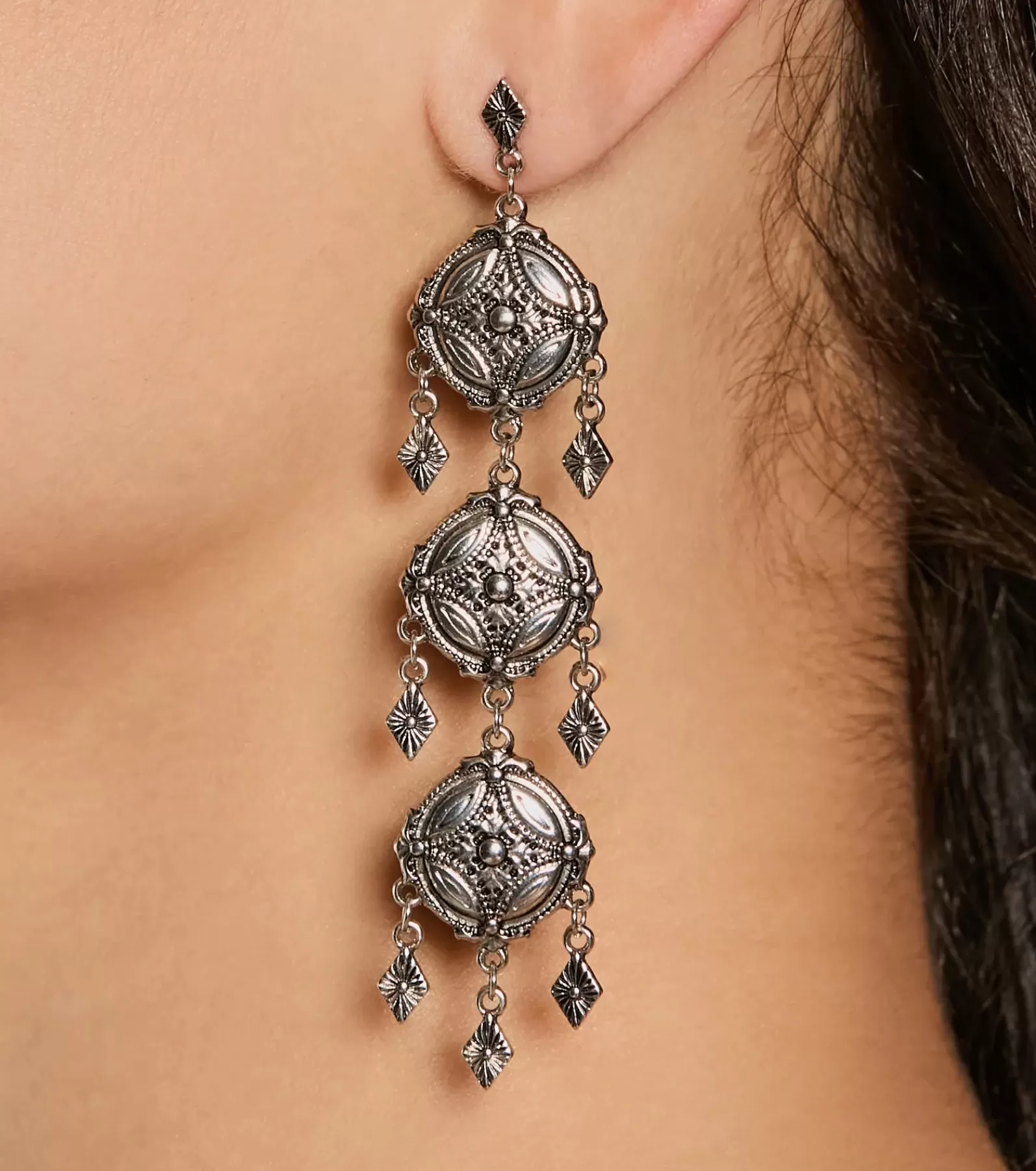 Windsor Earrings*Burst Of Brilliance Coin Dangle Earrings