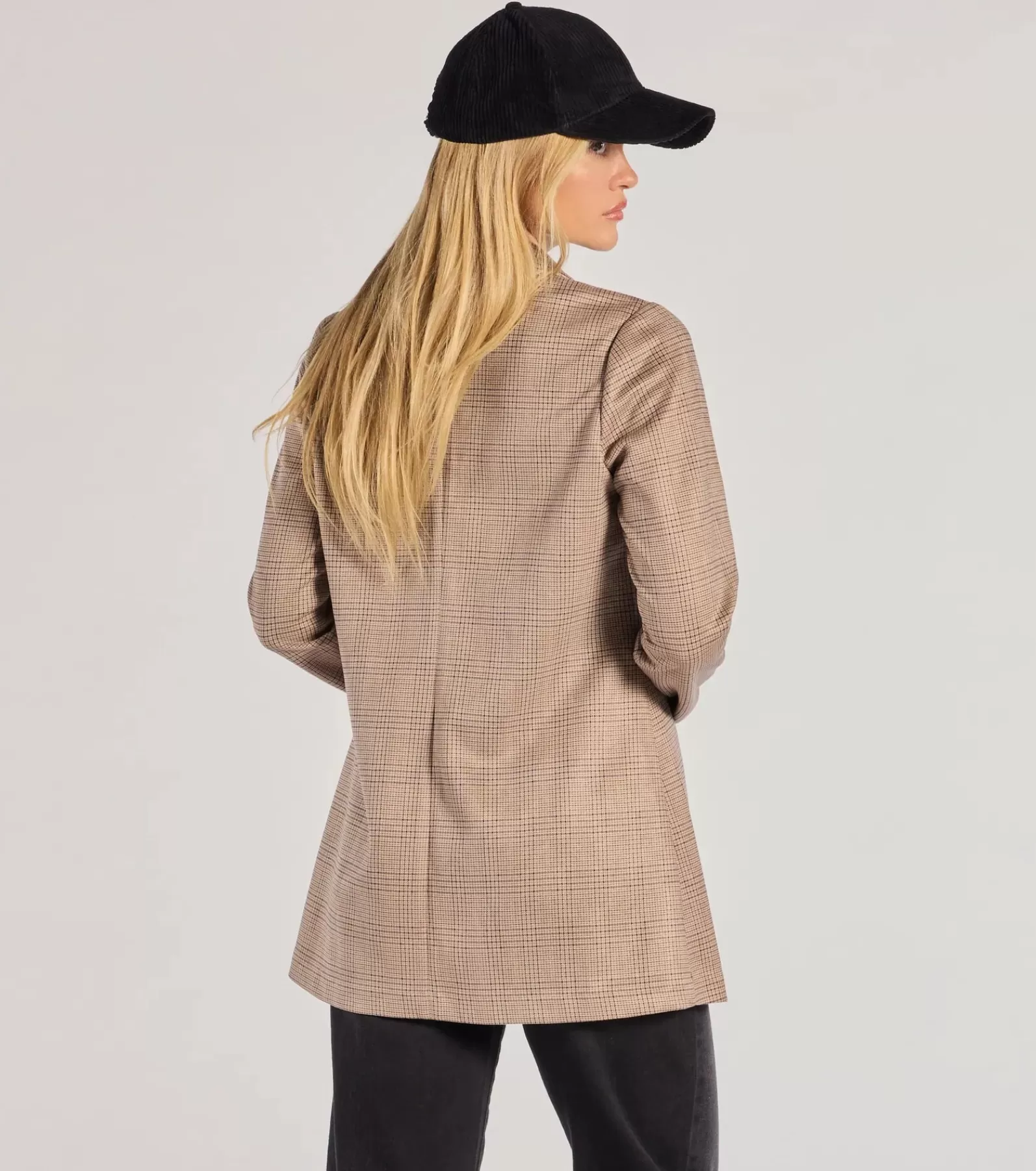 Windsor Blazers*Chic Choice Plaid Faux Suede Blazer
