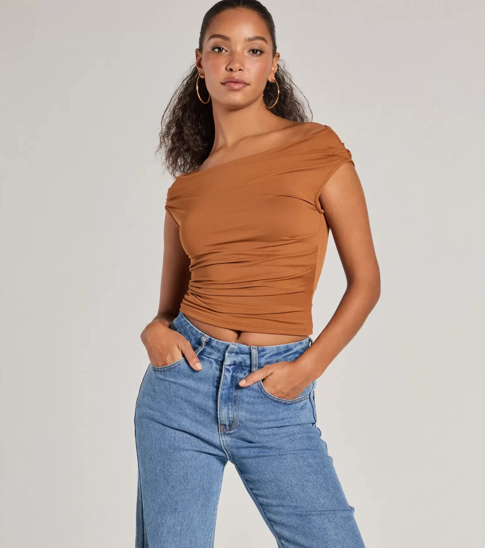 Windsor Basic Tops | Off The Shoulder Tops*Chic Perfection Off-The-Shoulder Knit Top