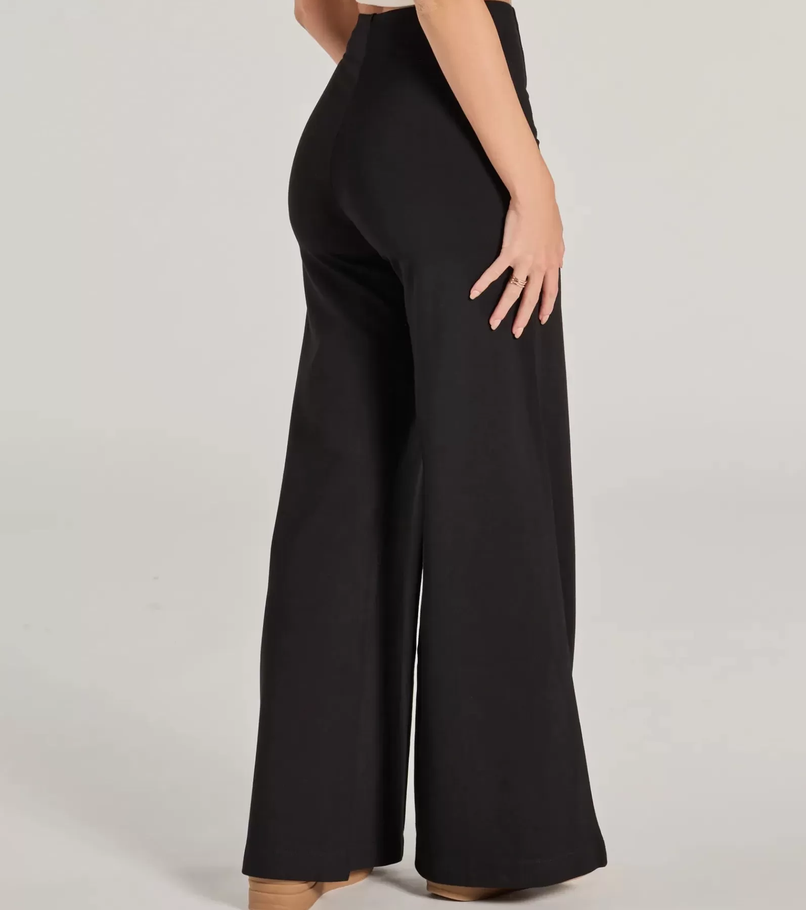 Windsor Black Pants | Flare Pants*Classic And Chic Wide-Leg Trouser Pants