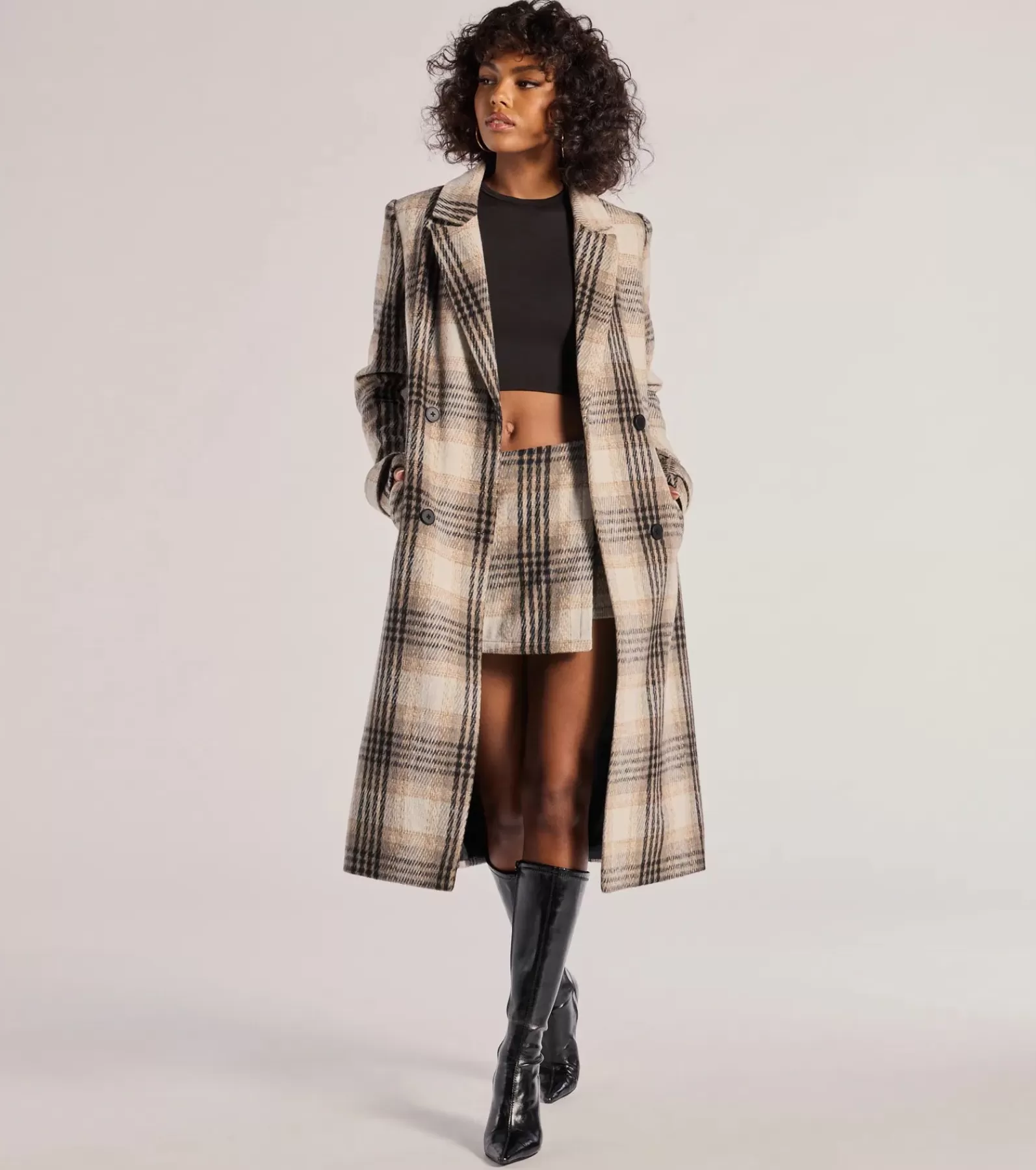 Windsor Coats | All Matching Sets*Classic Charm Plaid Trench Coat