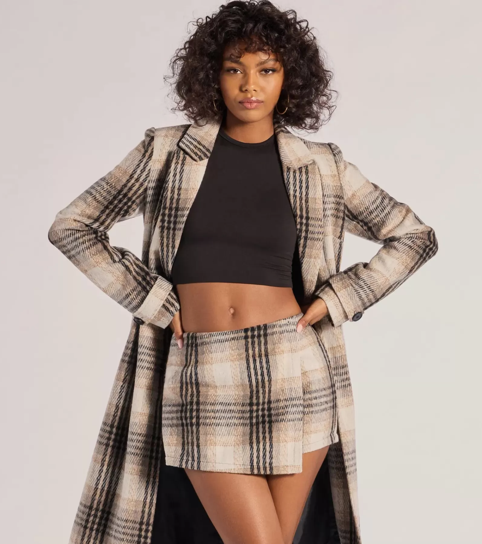 Windsor All Matching Sets | Shorts*Classic Charm Plaid Wrap Skort