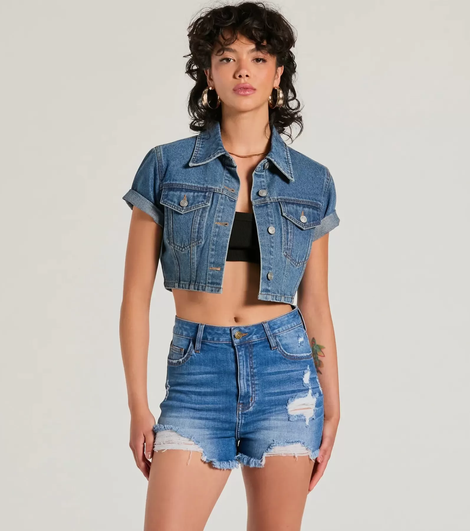 Windsor Jean Jackets*Cool Impression Short Sleeve Denim Jacket