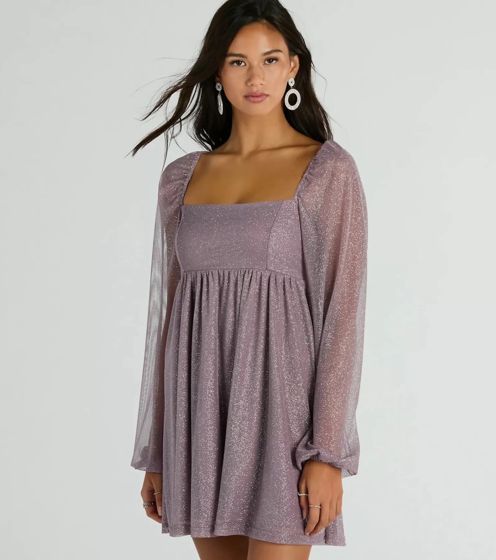 Windsor Holiday Dresses | Skater Dresses*Countless Shine Glitter Skater Dress