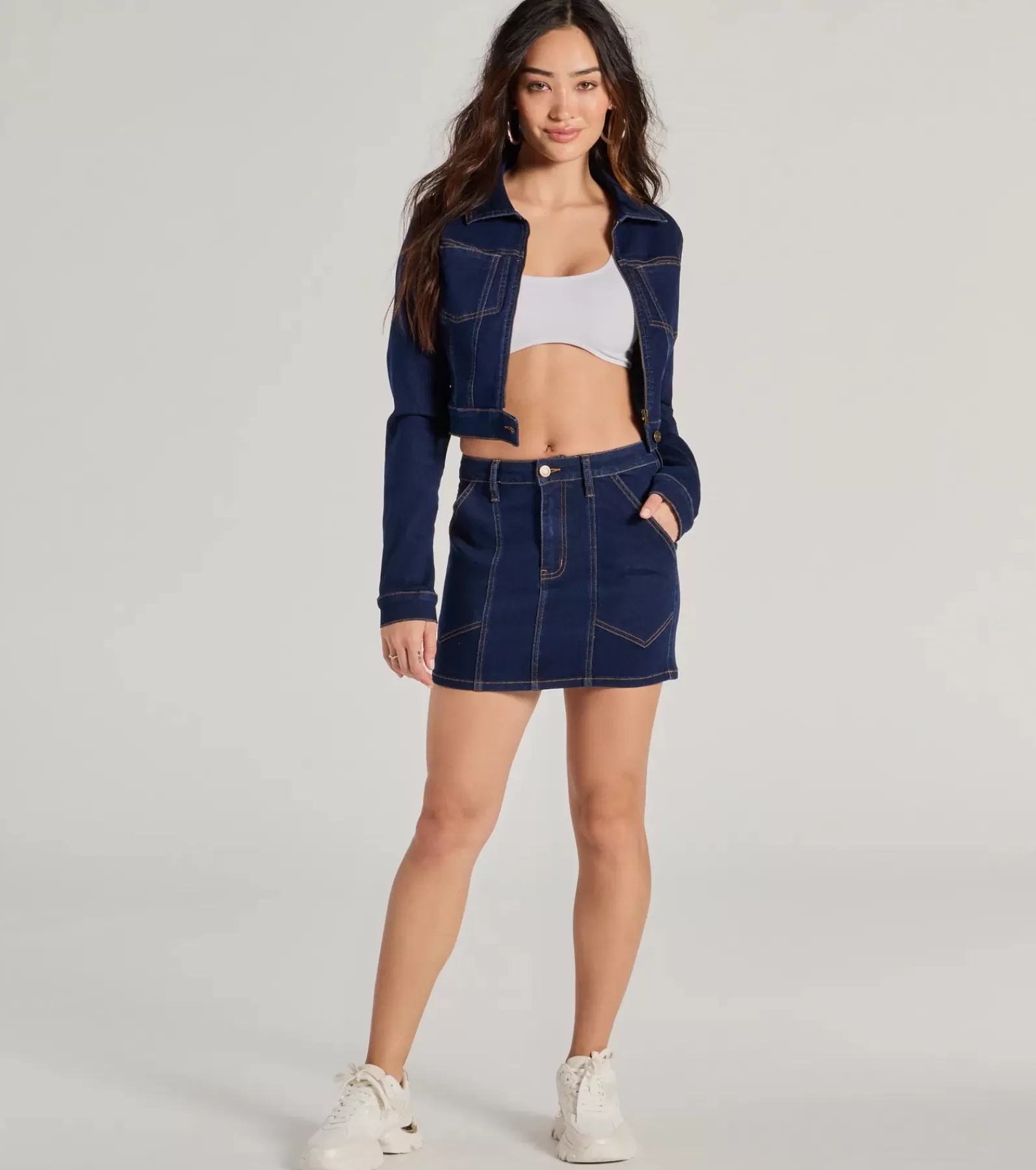Windsor All Matching Sets | Denim Skirts*Covetable Cutie High-Rise Denim Mini Skirt