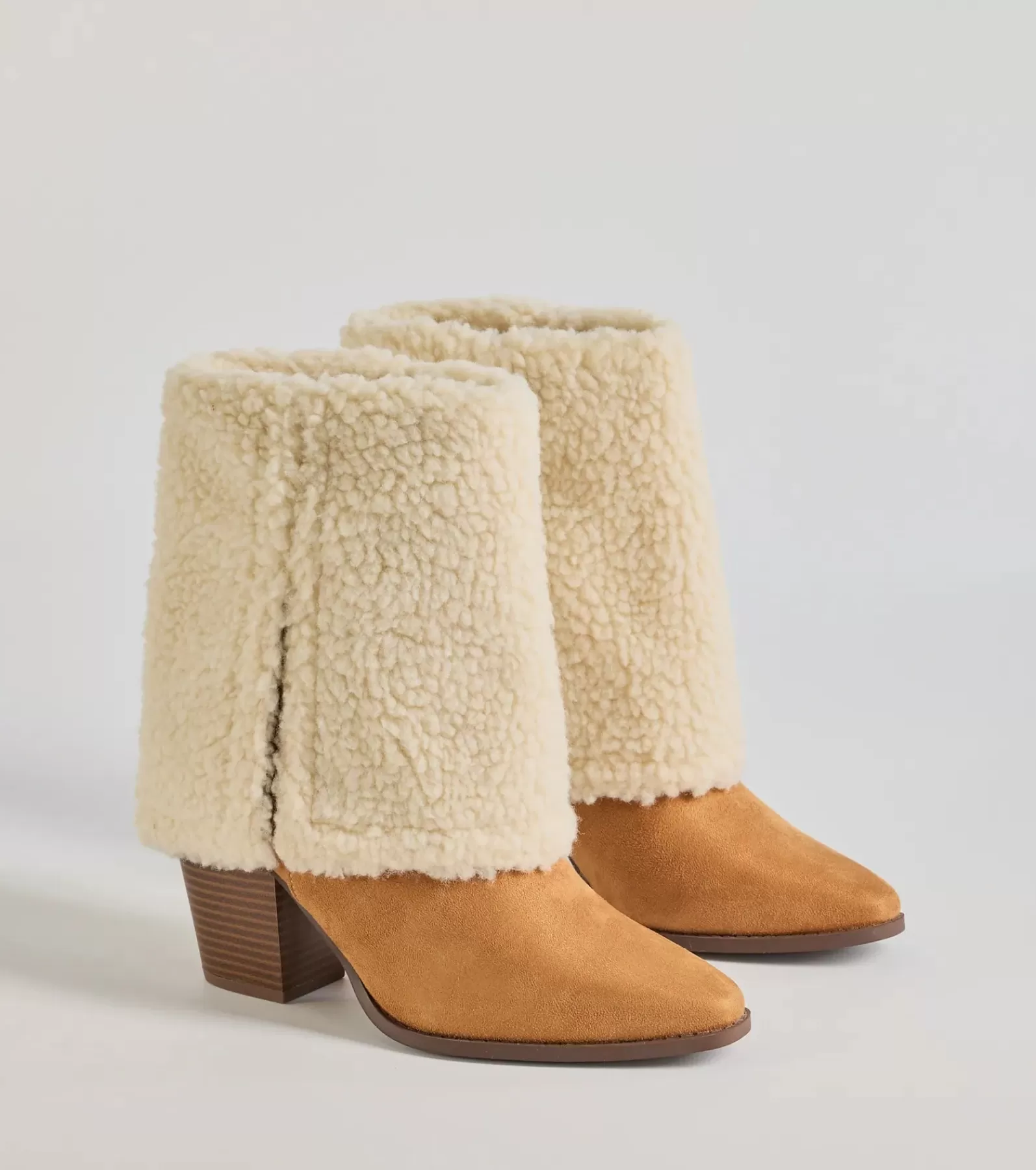Windsor Boots & Booties*Cozy Vibes Faux Sherpa Foldover Booties