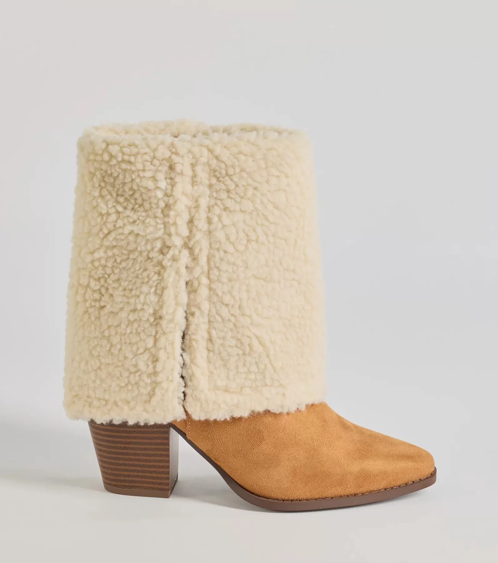 Windsor Boots & Booties*Cozy Vibes Faux Sherpa Foldover Booties