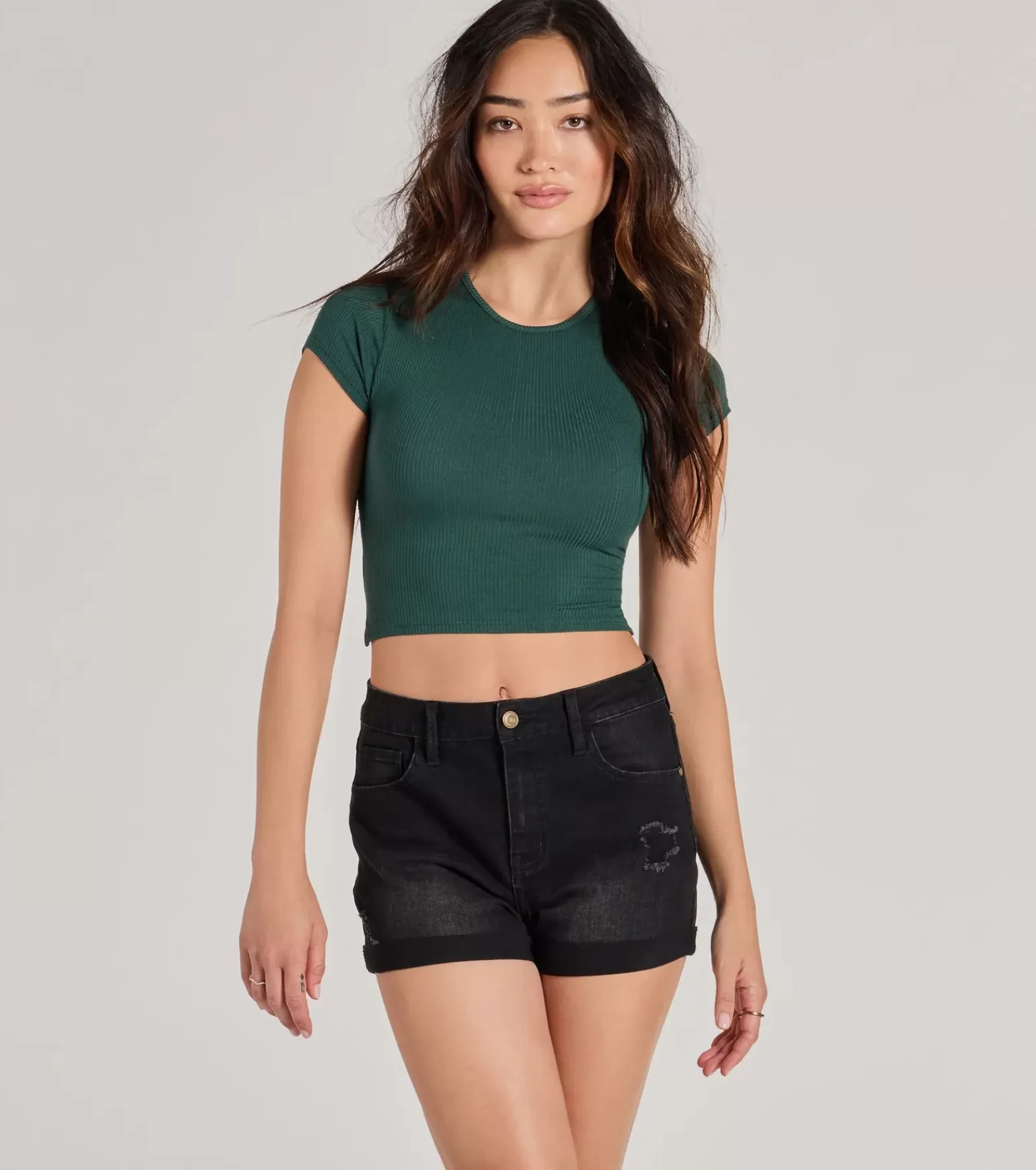 Windsor Short Sleeve Tops | Crop Tops*Cute Twist Strappy Back Crop Top