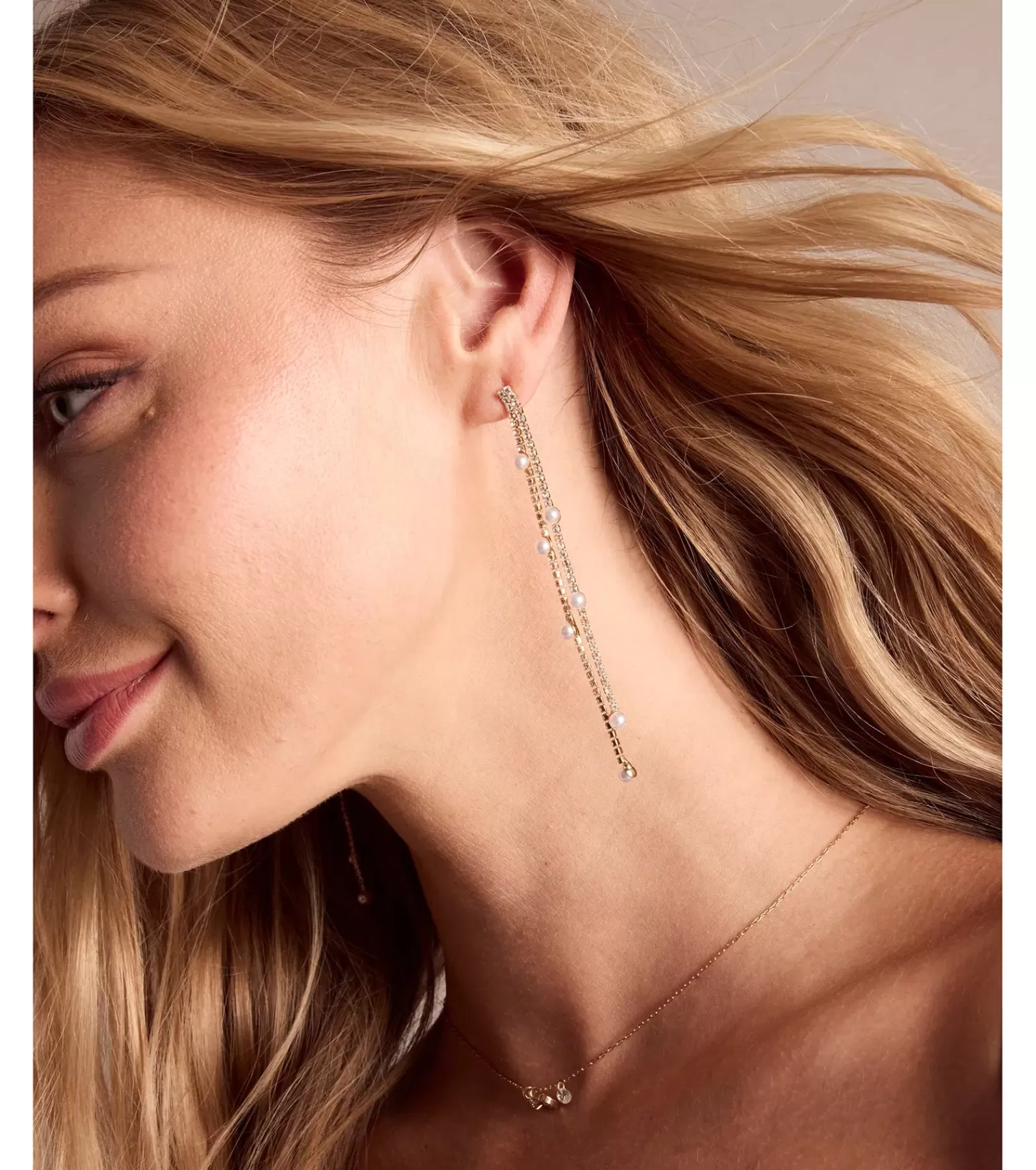 Windsor Earrings | All Accessories*Dainty Luxe Faux Pearl And Rhinestone Earrings