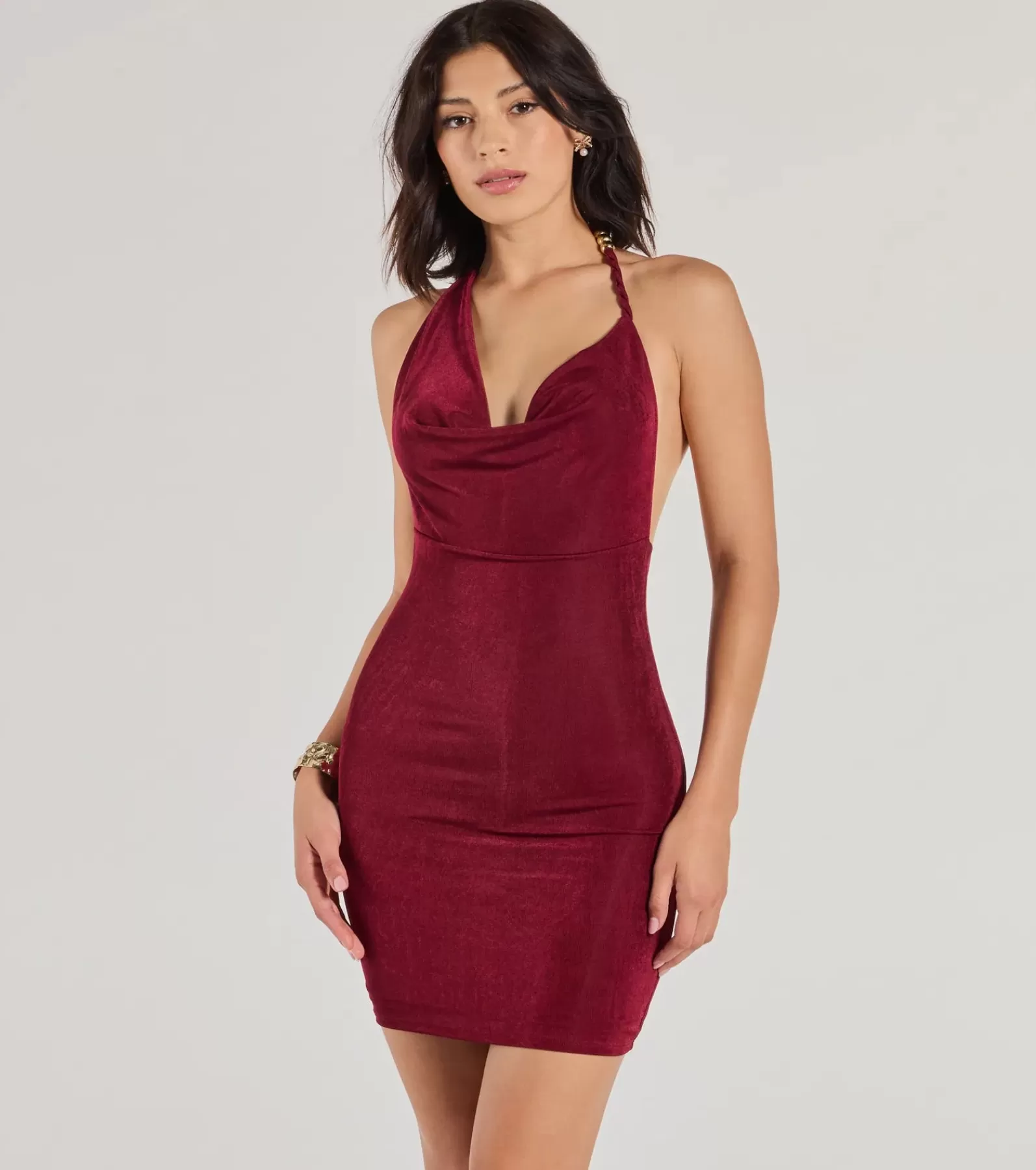 Windsor Bachelorette Dresses | Bachelorette Outfits*Daring Allure Slinky Knit Backless Bodycon Mini Dress