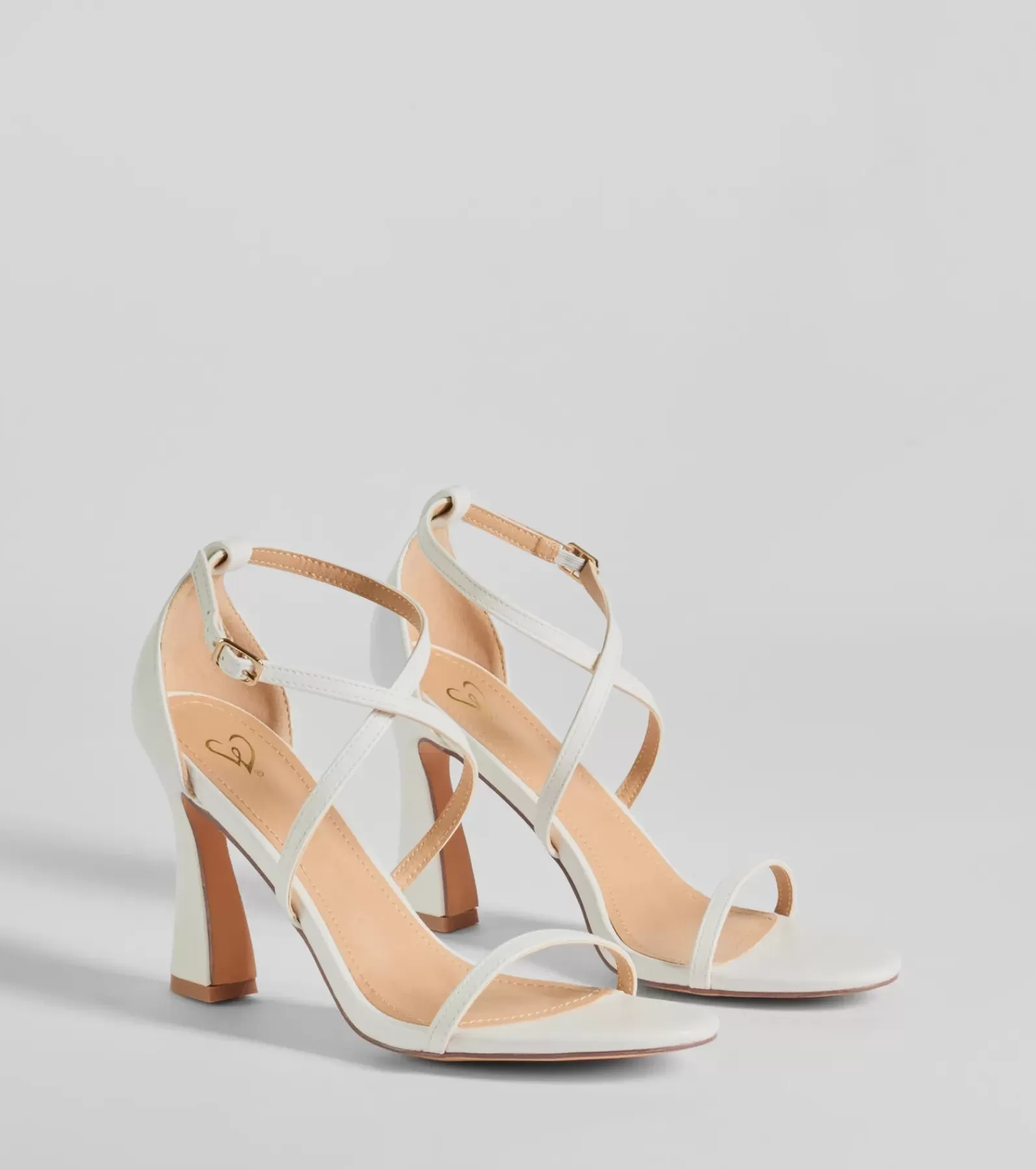 Windsor Sandals | Heels*Dazzling Chic Strappy Faux Leather Block Heels