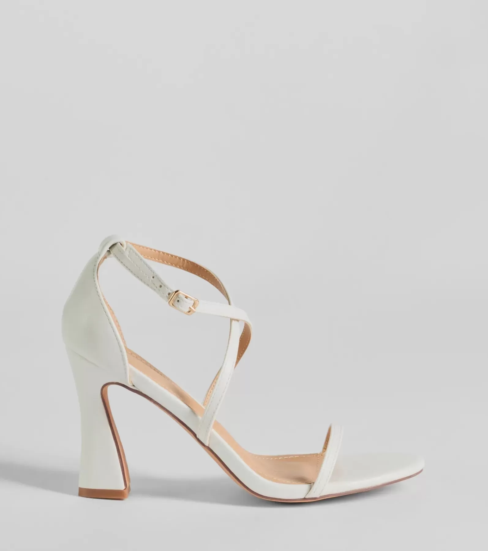 Windsor Sandals | Heels*Dazzling Chic Strappy Faux Leather Block Heels