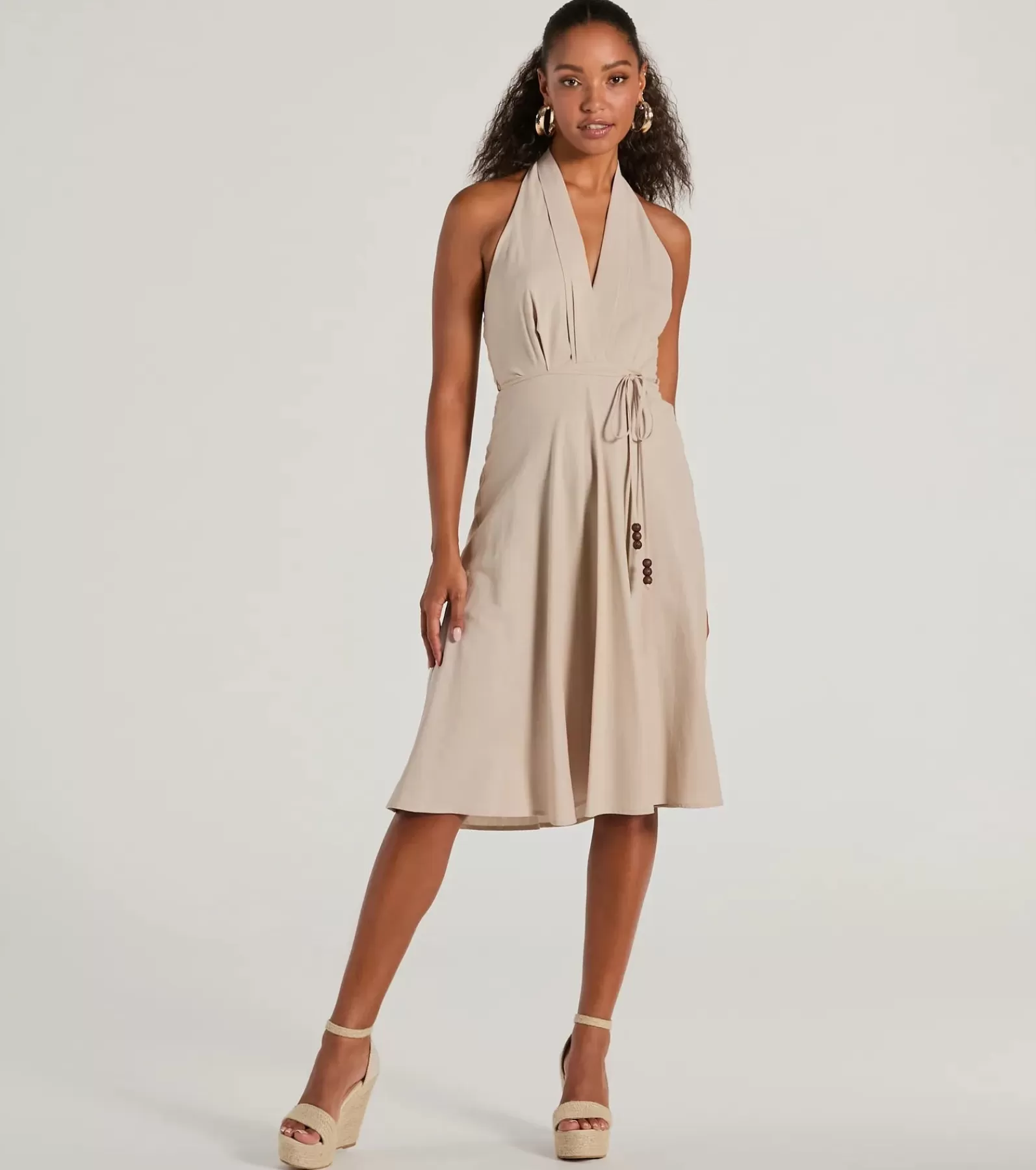 Windsor Sundresses | Casual Dresses*Delightful Charm Halter A-Line Midi Dress