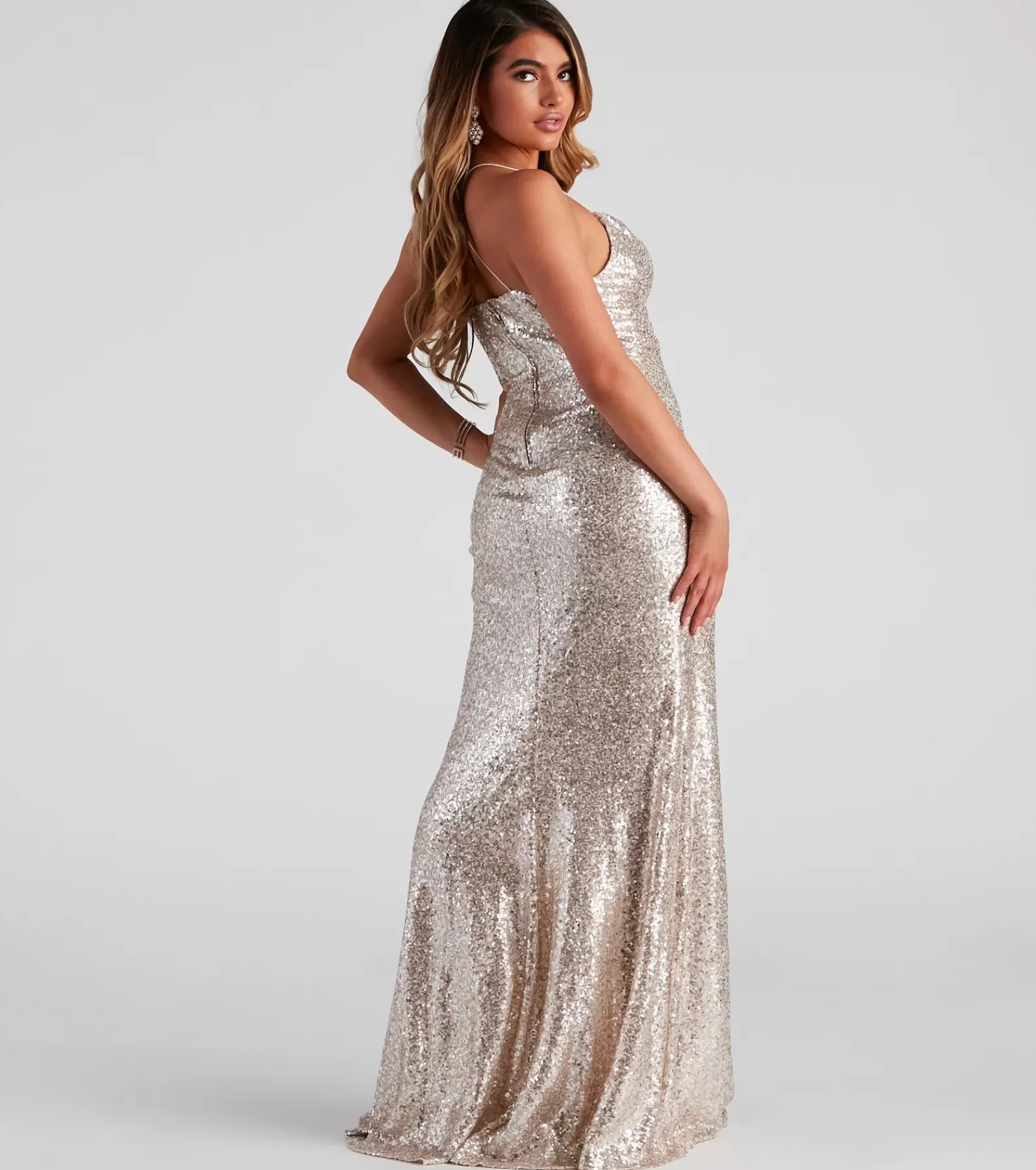 Windsor Sequin Nye Dresses | Black Nye Dresses*Delilah Formal Sequin High Slit Dress