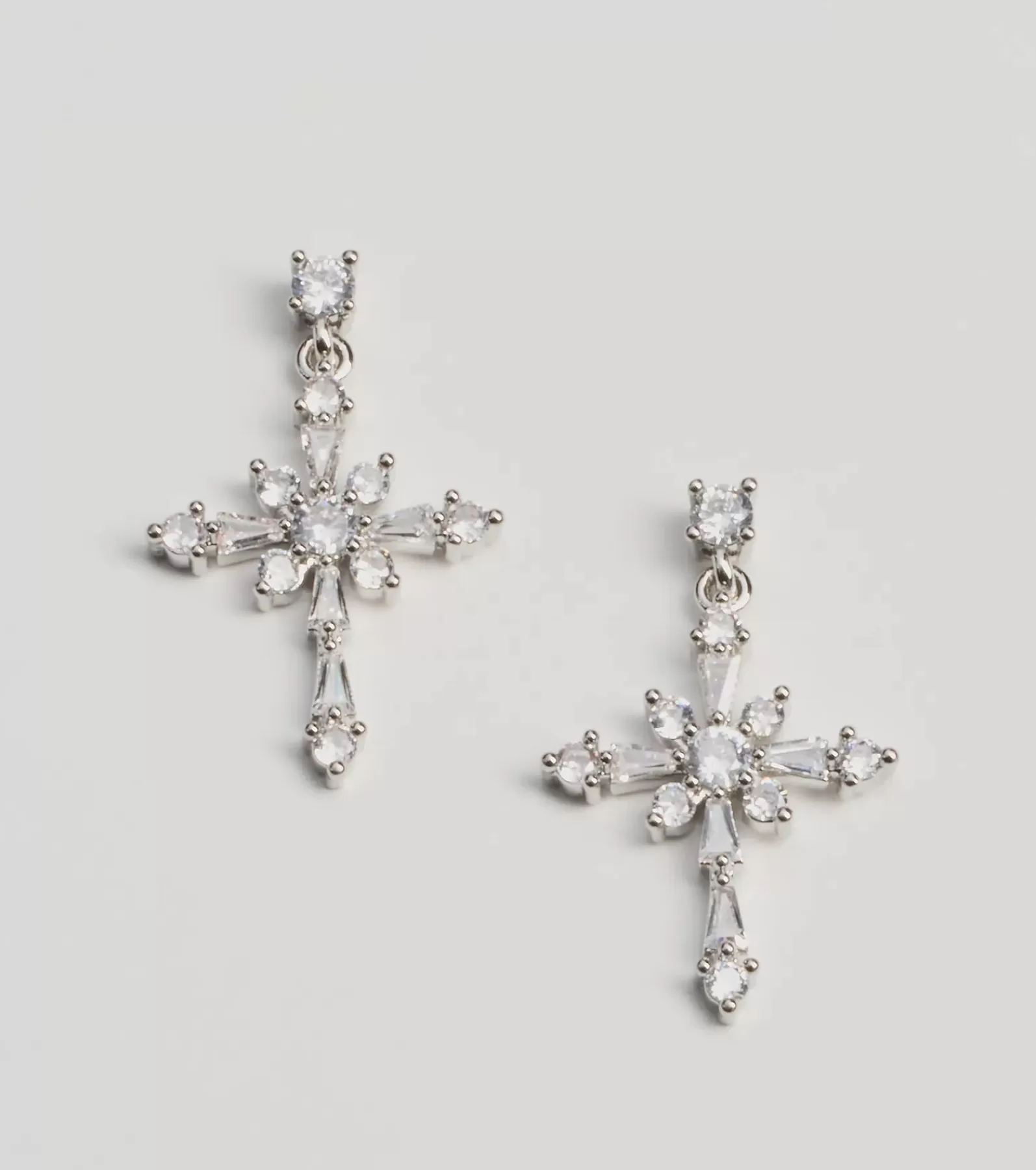 Windsor Earrings | All Accessories*Divine Dazzle Cubic Zirconia Cross Charm Earrings