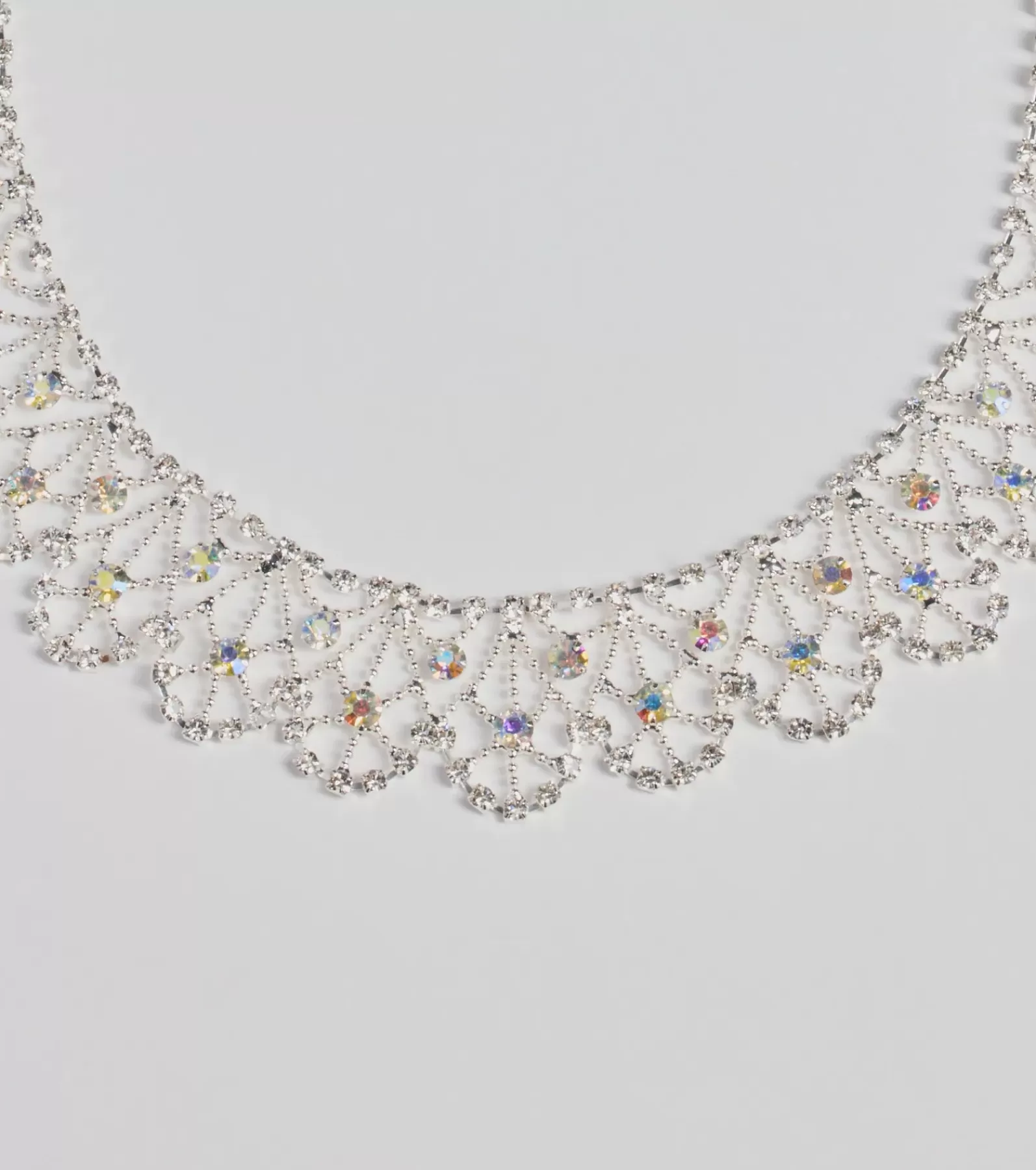 Windsor Necklaces & Chokers | All Accessories*Divine Sparkle Scallop Rhinestone Collar Necklace