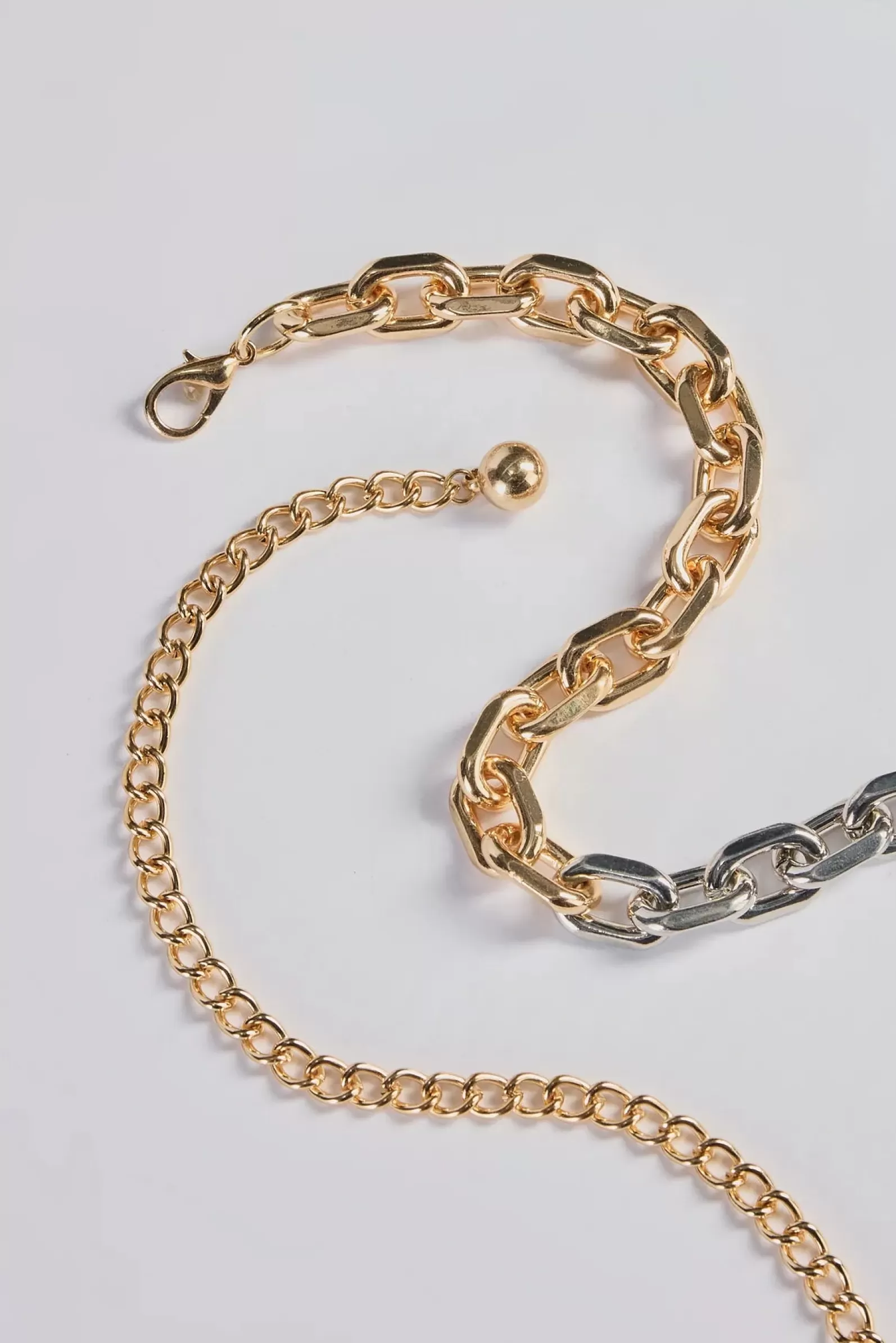 Windsor Belts*Edgy Fierce Mixed Metal Chain Link Belt