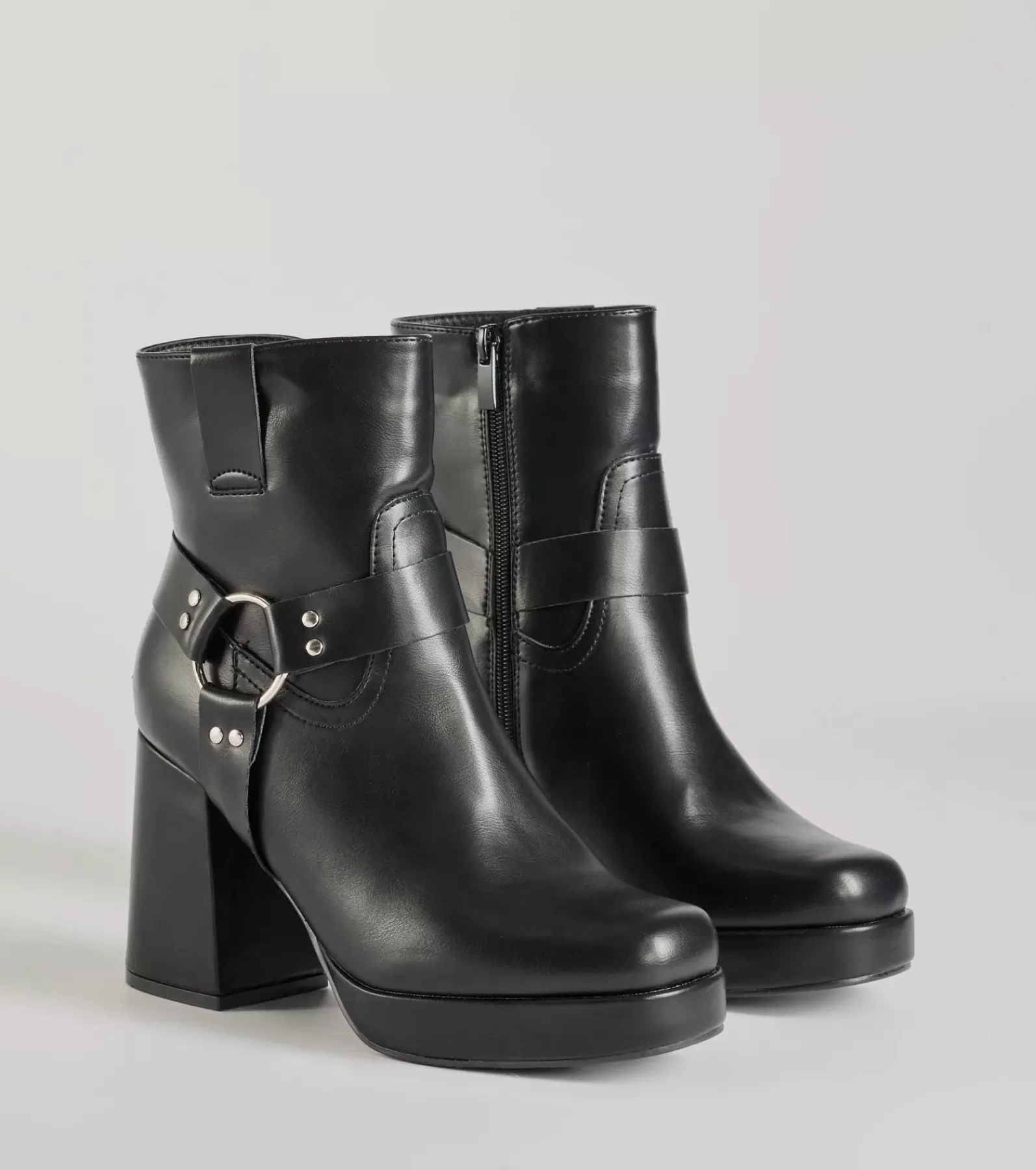 Windsor Platform Shoes | Boots & Booties*Effortless Edge Moto Faux Leather Booties