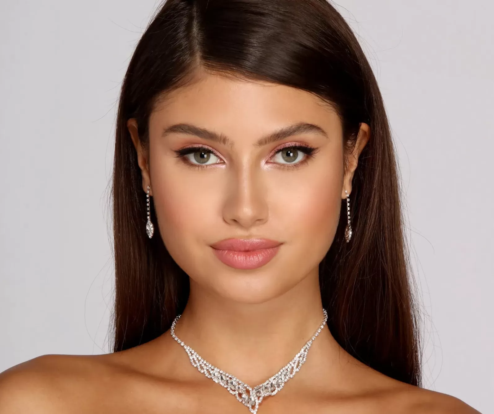 Windsor Nye Outfits | Necklaces & Chokers*Elegant Tear Drop Rhinestone Set