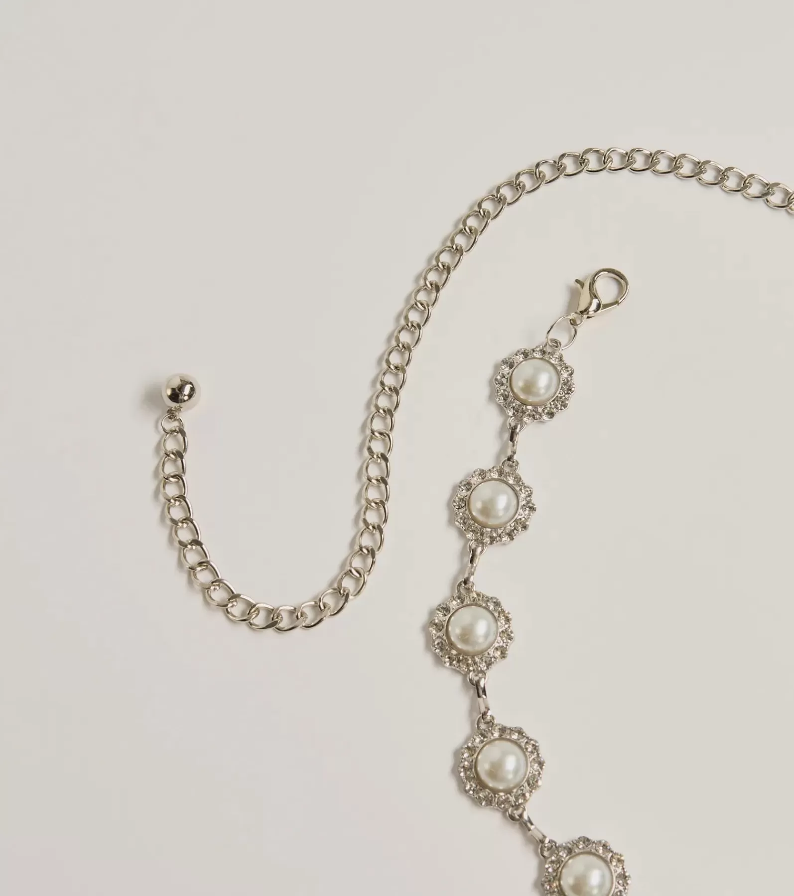 Windsor Belts | All Accessories*Elevated Chic Rhinestone And Faux Pearl Chain Belt