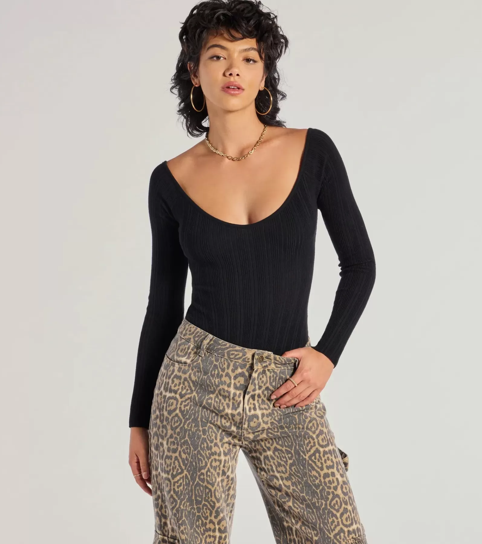 Windsor Basic Tops | Long Sleeve Tops*Elevated Essential Ribbed Knit Long Sleeve Bodysuit
