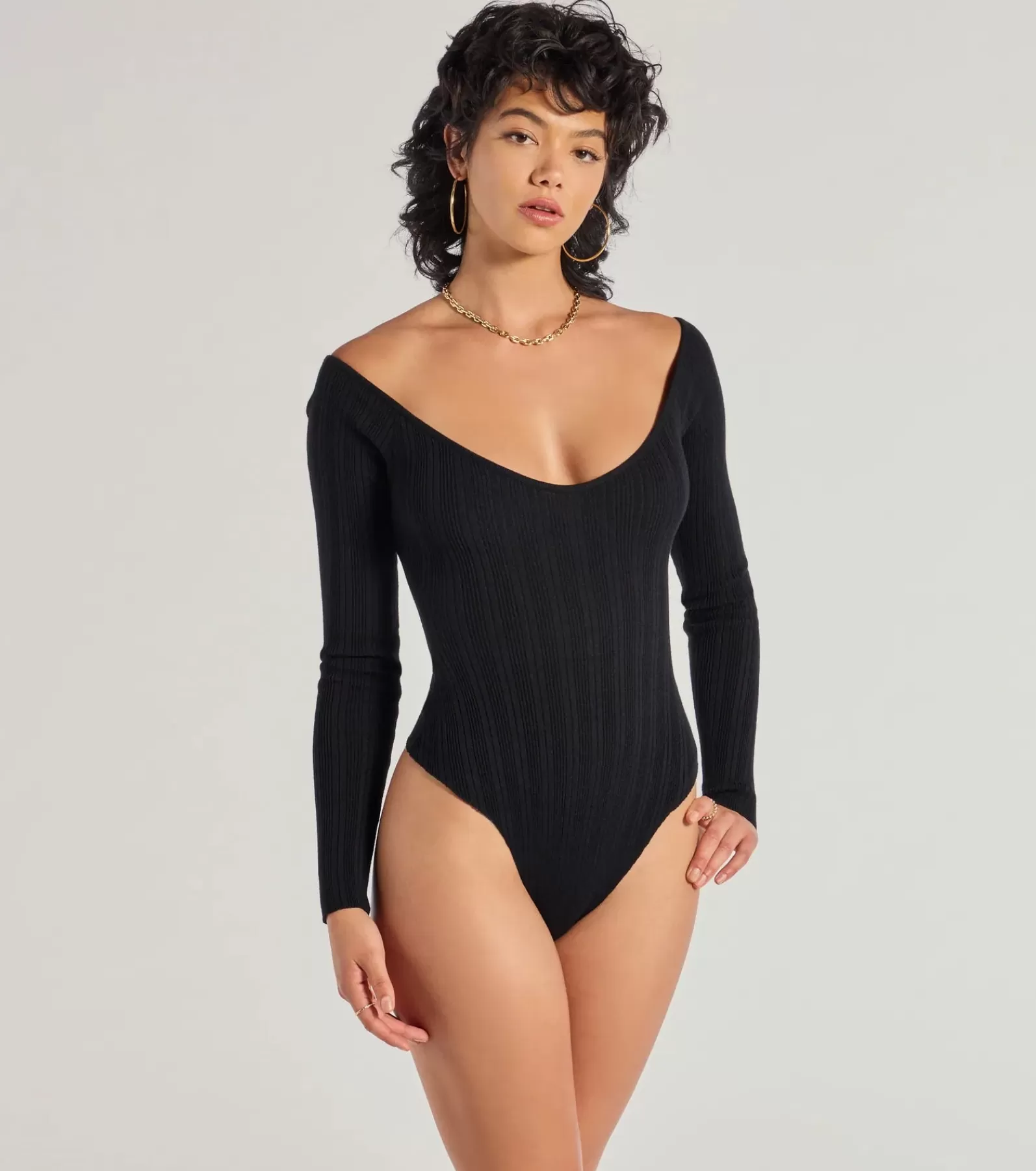 Windsor Basic Tops | Long Sleeve Tops*Elevated Essential Ribbed Knit Long Sleeve Bodysuit