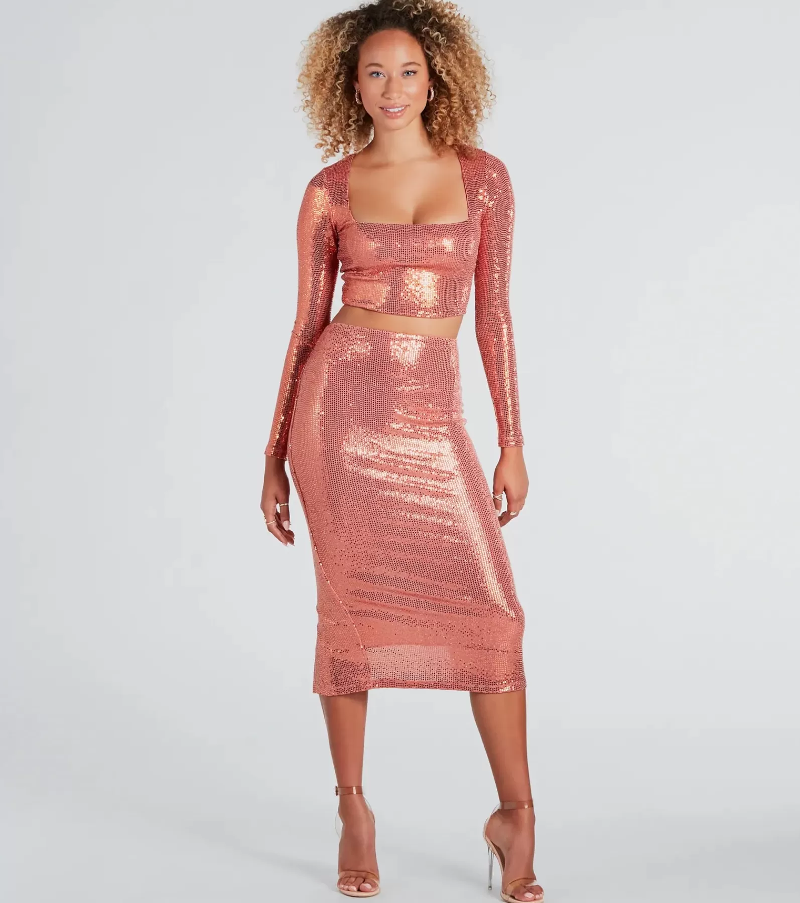 Windsor Nye Outfits | All Matching Sets*Enticing Sparkle Sequin Midi Skirt