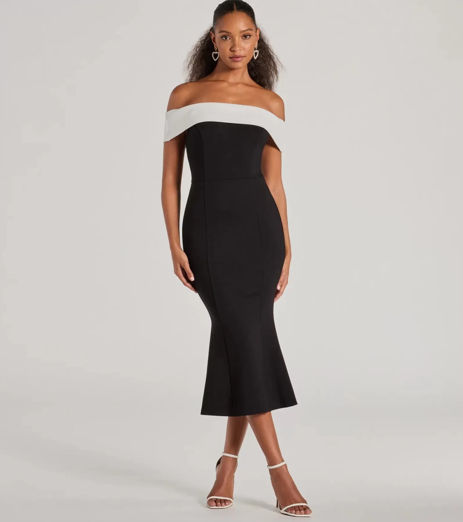 Windsor Midi Dresses | Cocktail Dresses*Enticing Sultry Off-The-Shoulder Mermaid Midi Dress