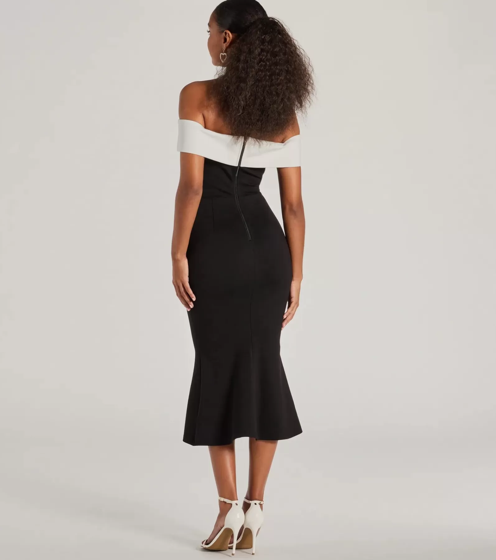 Windsor Midi Dresses | Cocktail Dresses*Enticing Sultry Off-The-Shoulder Mermaid Midi Dress