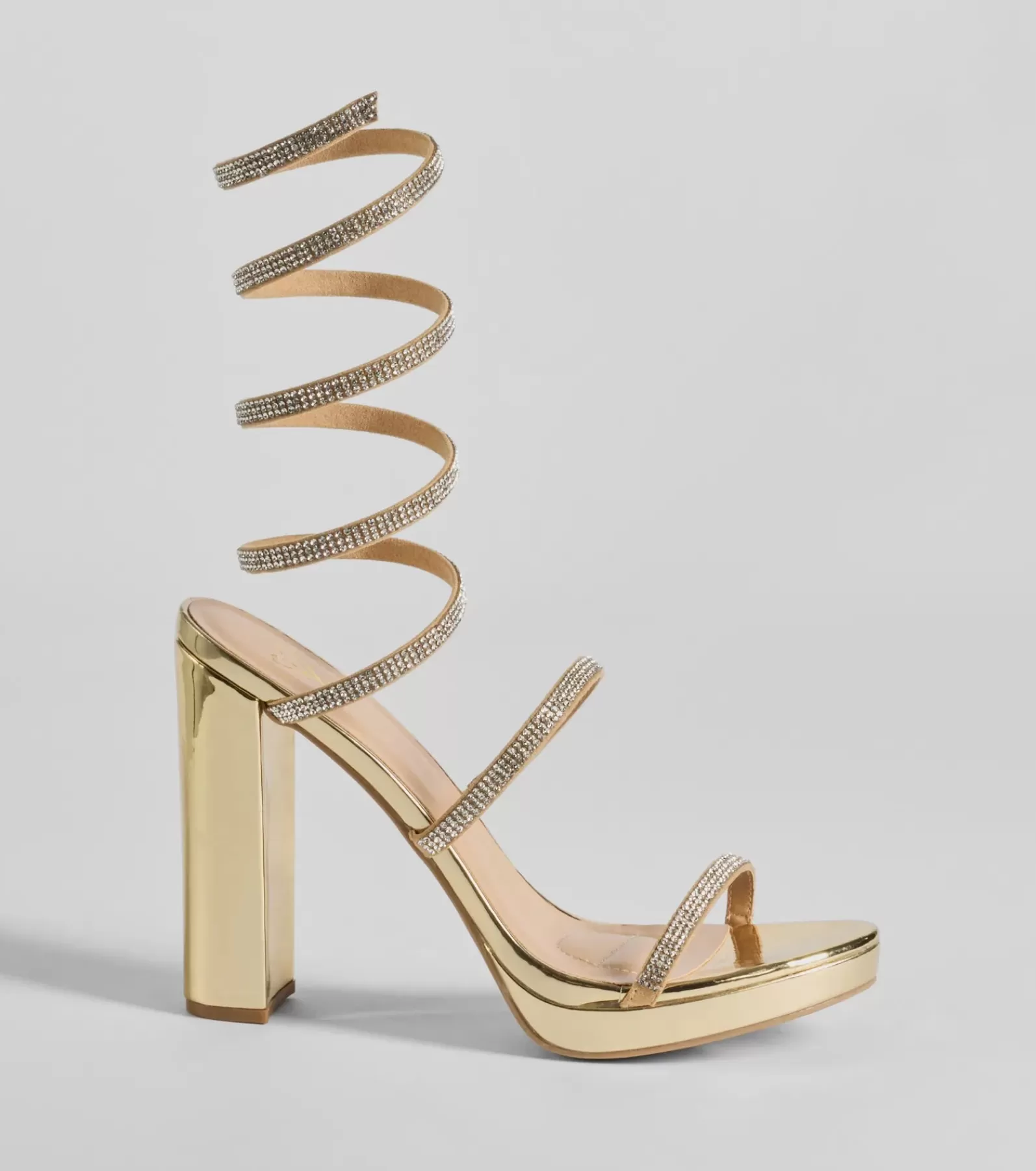 Windsor Platform Shoes | Shoes*Fabulous Night Rhinestone Spiral Platform Heels