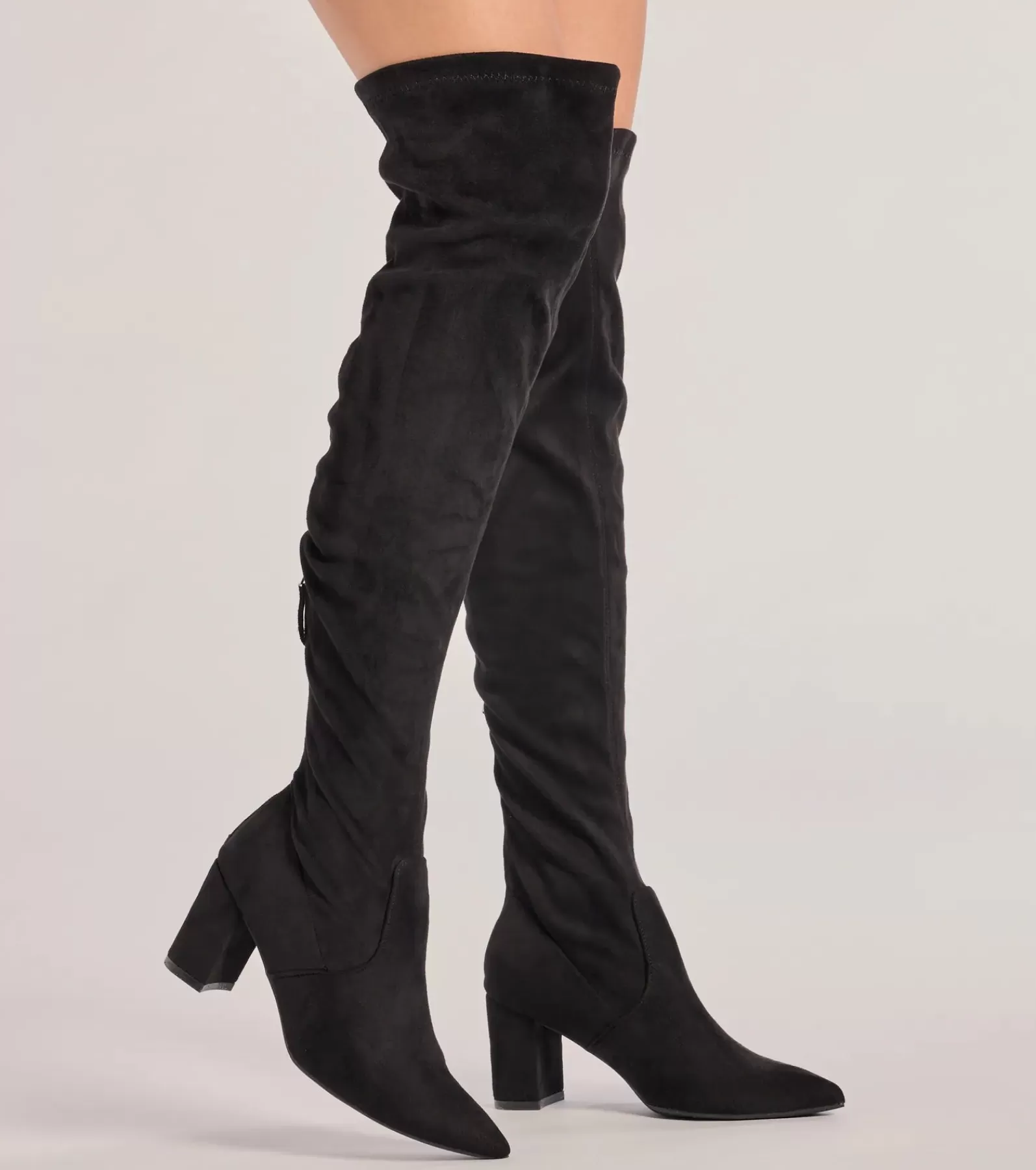 Windsor Knee High Boots | Boots & Booties*Feelin' Fab Faux Suede Over-The-Knee Boots