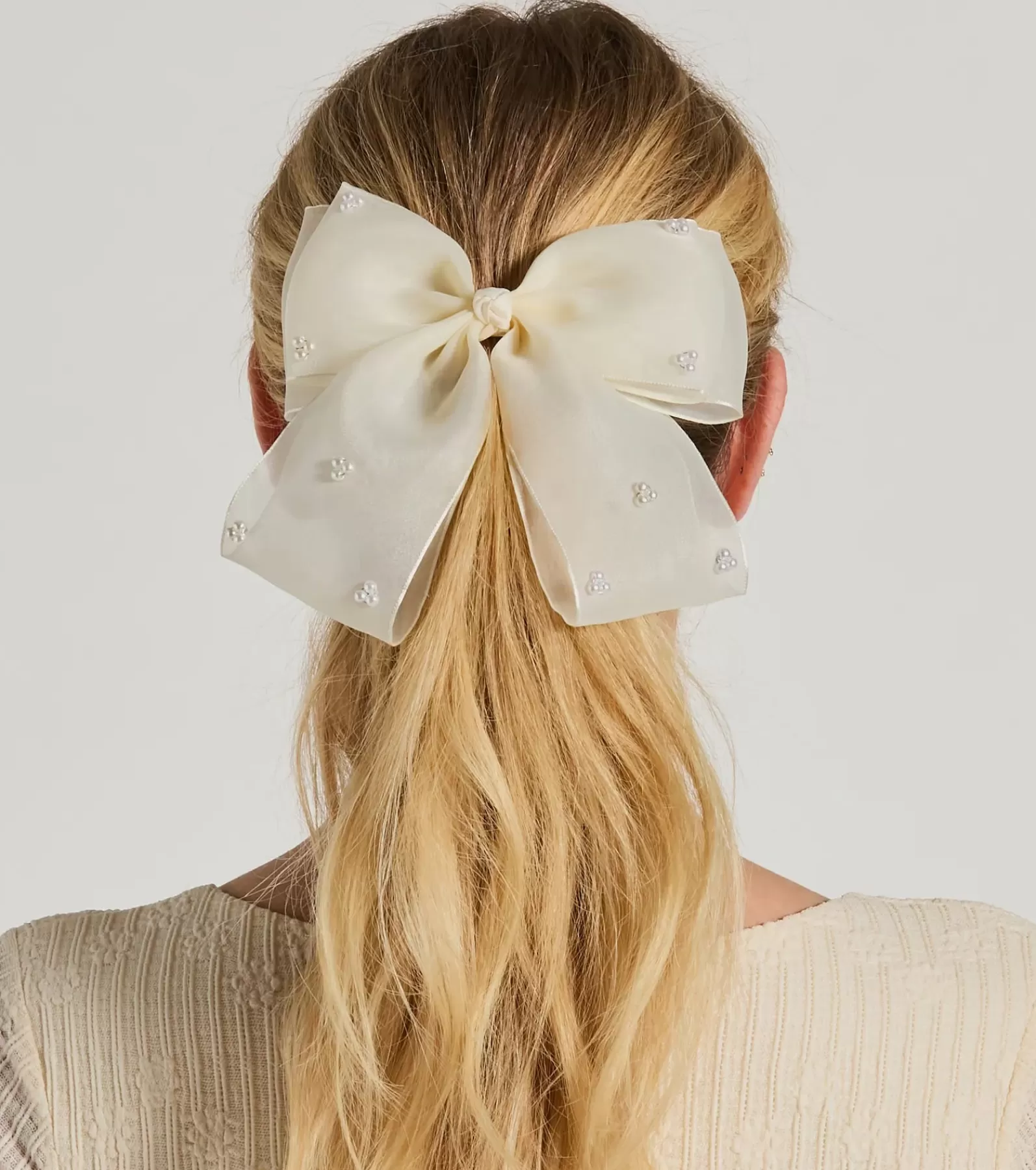 Windsor Beauty & Hair Accessories | All Accessories*Feminine Charm Pearl Detail Hair Bow Barrette