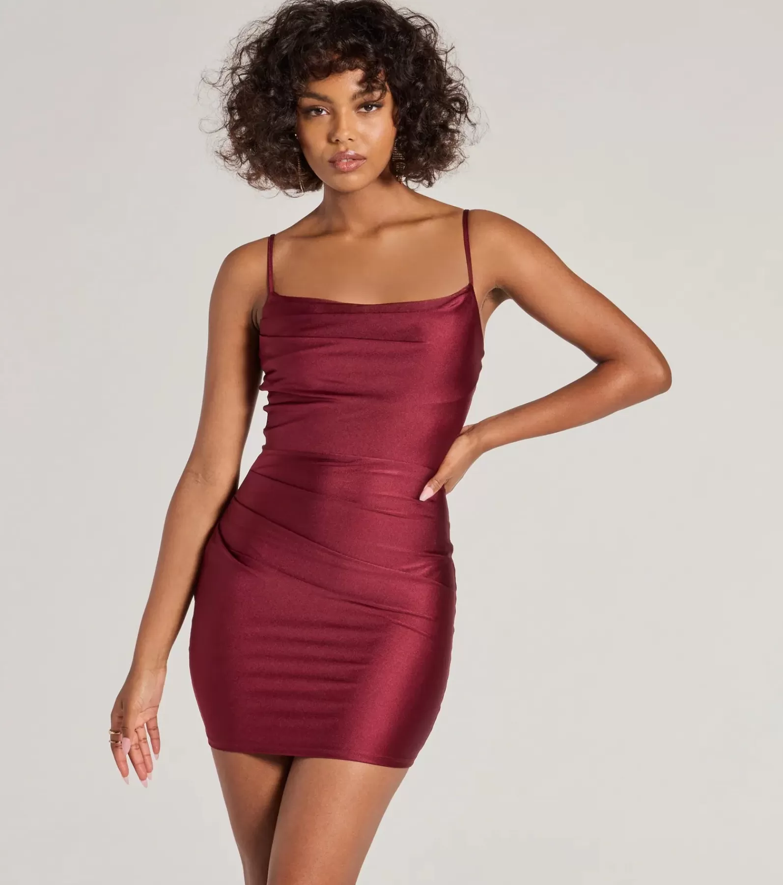 Windsor Bachelorette Dresses | Bachelorette Outfits*Flawless Allure Cowl Neck Bodycon Mini Dress