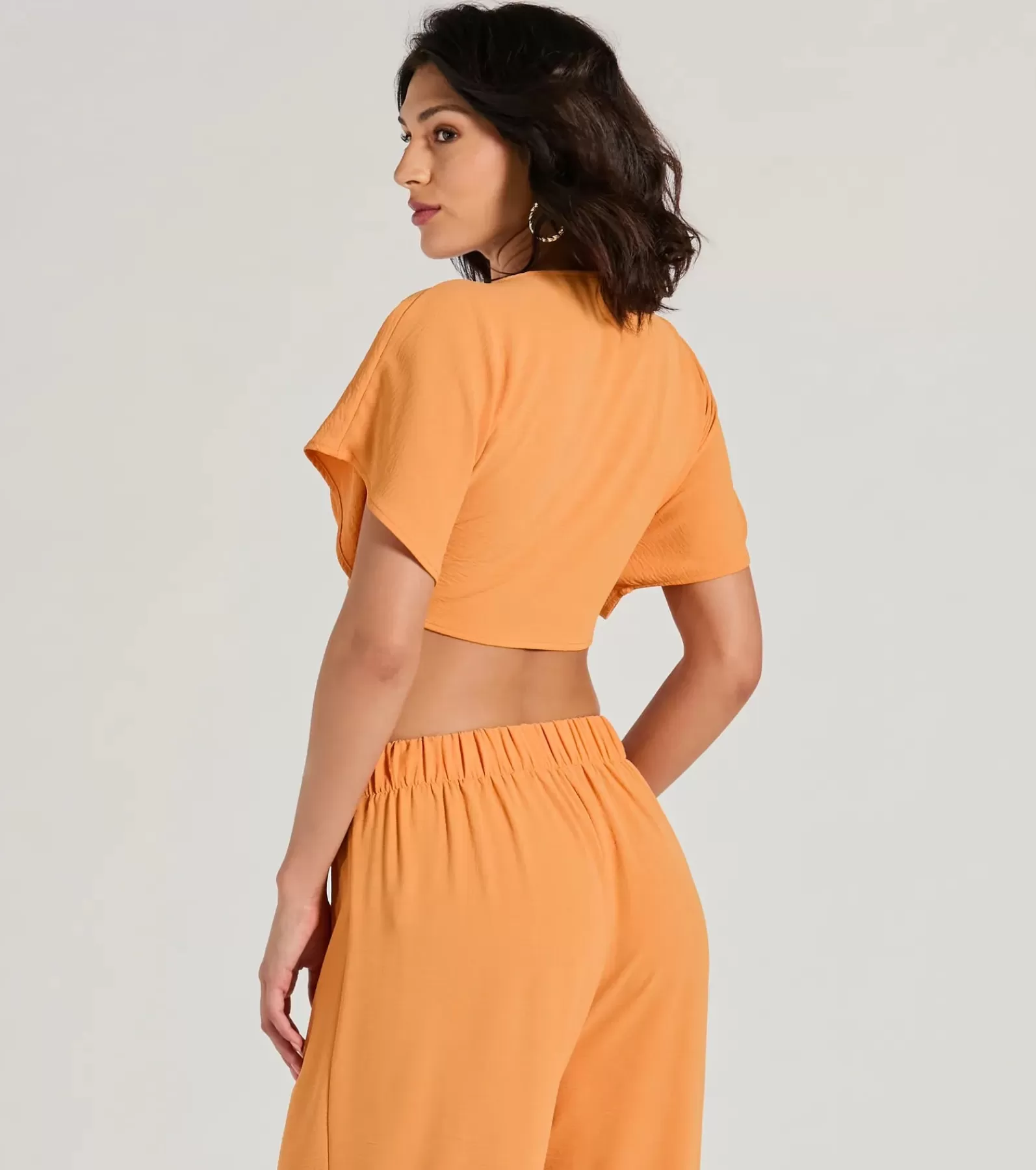 Windsor All Matching Sets | Tie Front Tops*Flirty Match Short Sleeve Tie-Front Top