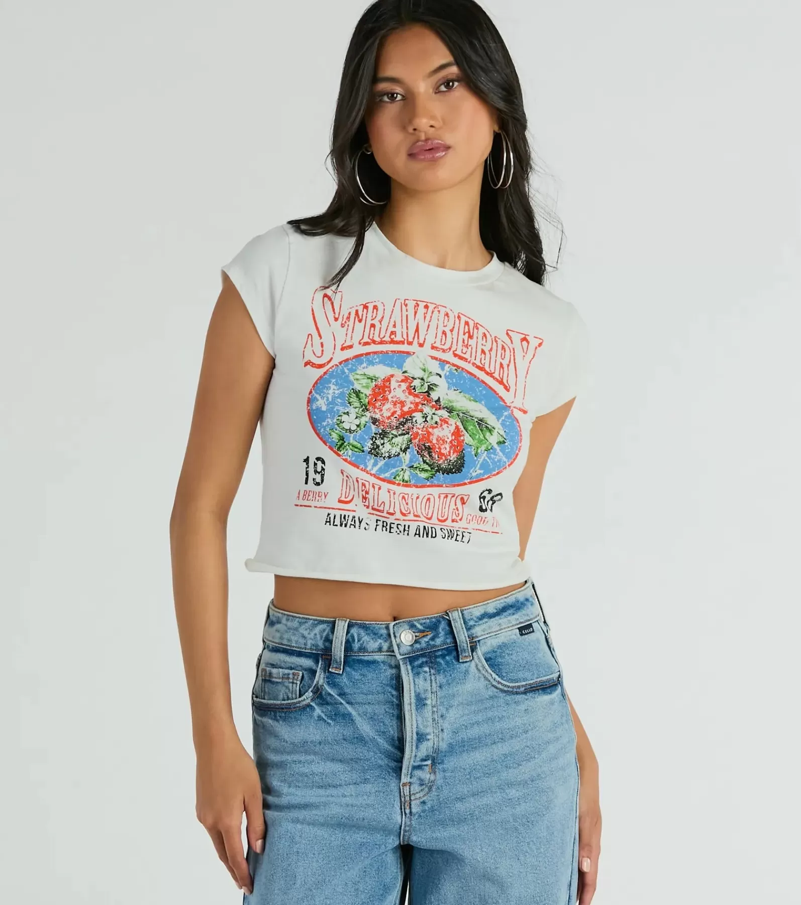 Windsor Graphic Tees | Short Sleeve Tops*Fresh And Sweet Strawberry Graphic Tee