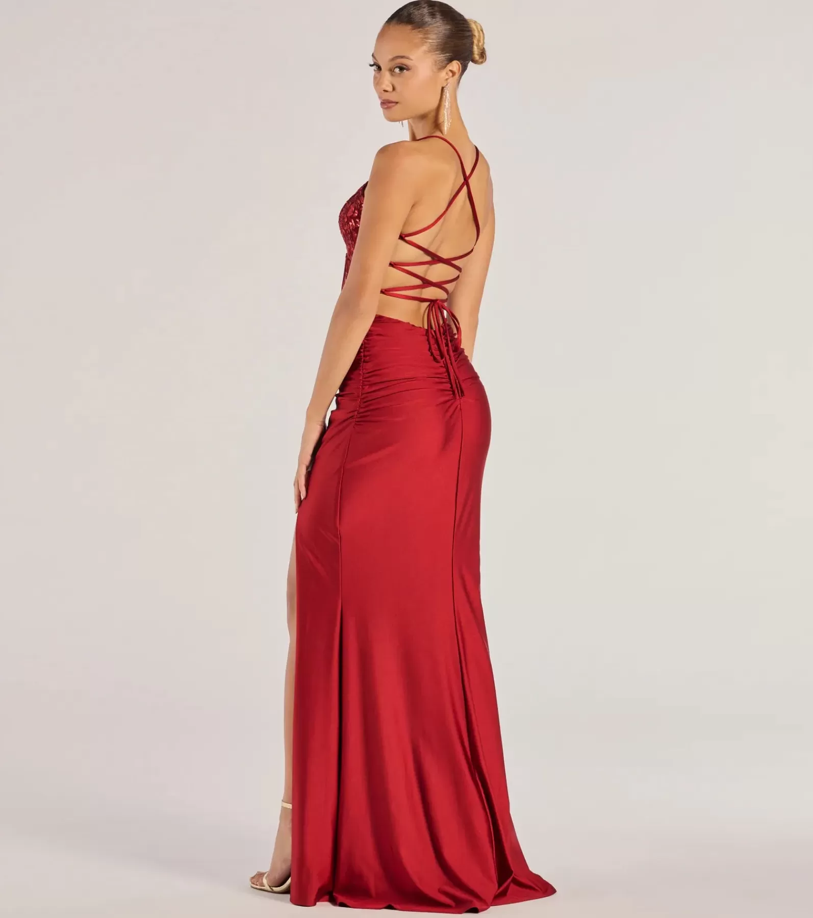 Windsor Wedding Outfits | Sequin Bridesmaid Dresses*Gemma Sequin Embroidered Lace-Up Mermaid Dress
