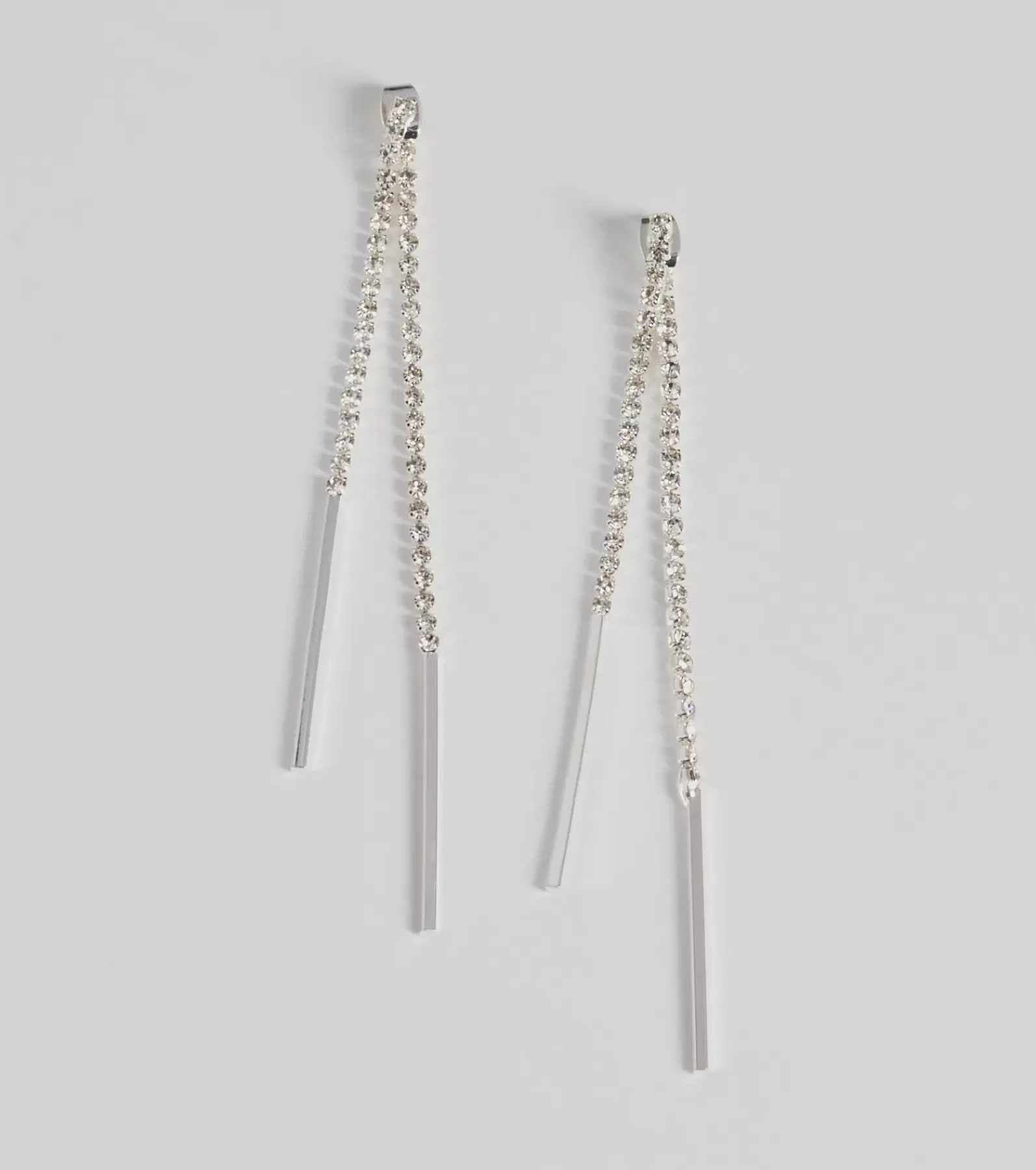 Windsor Earrings | Accessories*Glam Trend Rhinestone Front-To-Back Linear Earrings