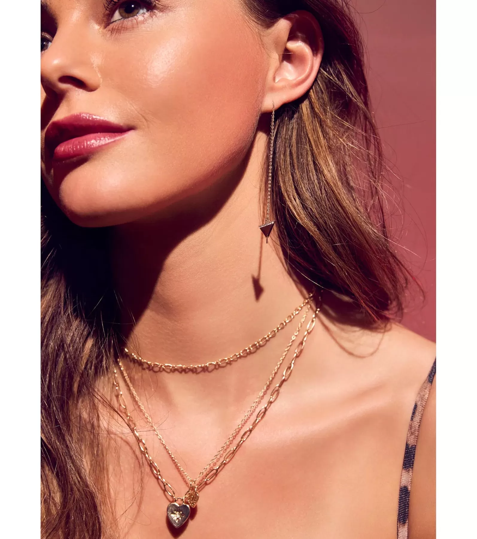 Windsor Earrings*Glittery Goals Triangle Rhinestone Threader Earrings