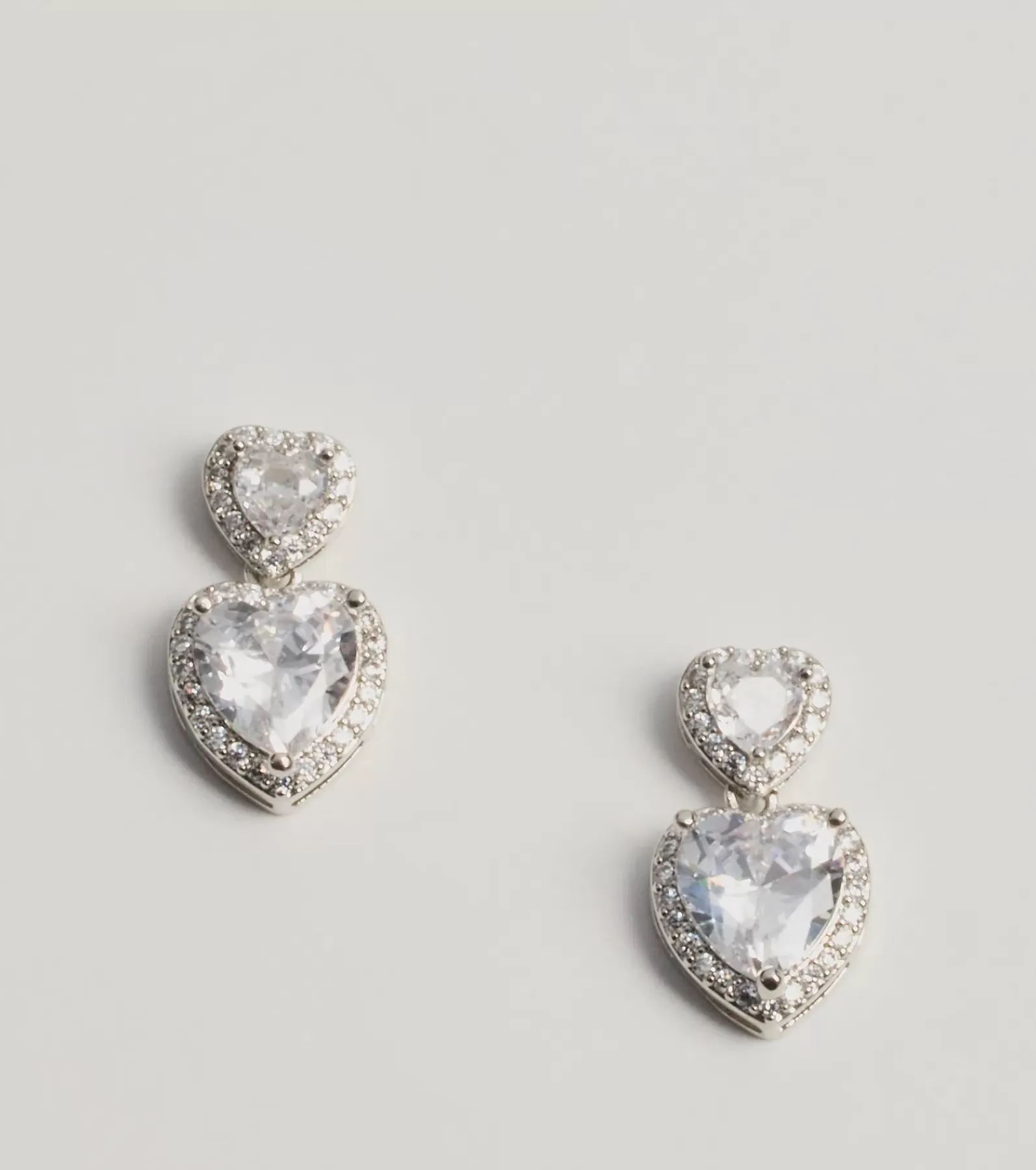 Windsor Earrings | All Accessories*Glitzy Love Cubic Zirconia Heart Drop Earrings