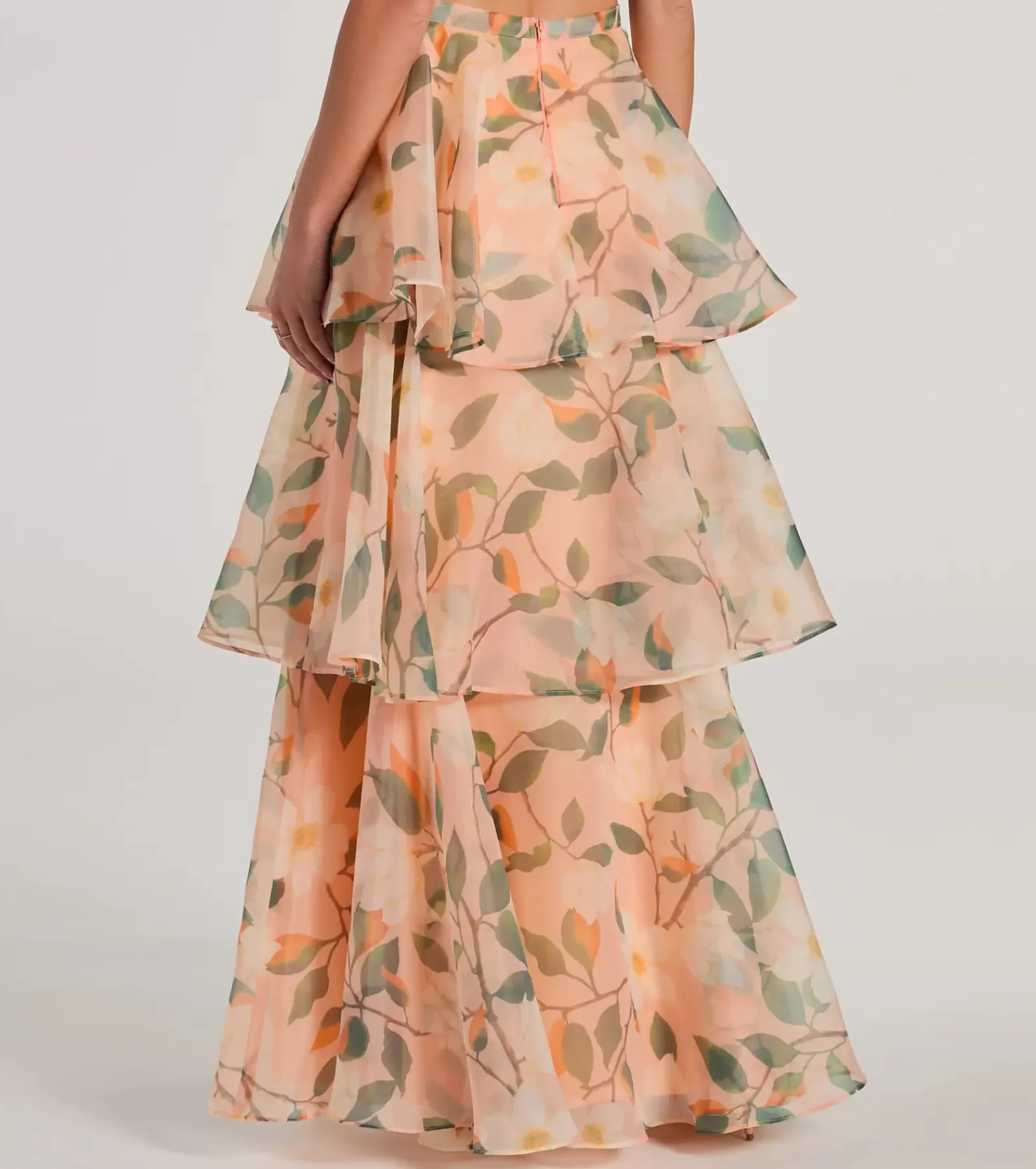 Windsor All Matching Sets | Skirts & Skorts*Gorgeous Perfection Ruffled Floral Chiffon Maxi Skirt
