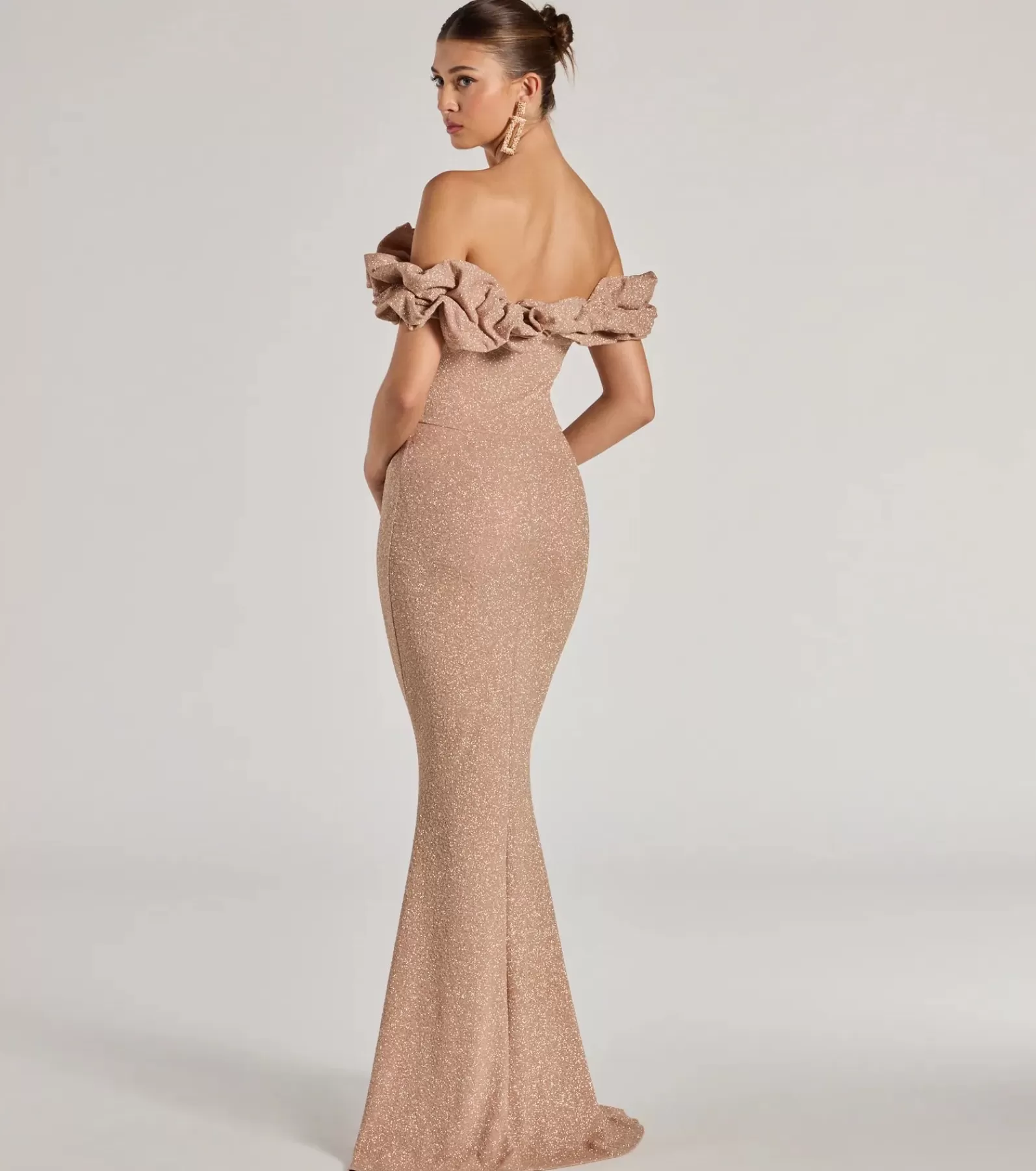 Windsor Wedding Outfits | Bridal Reception Dresses*Halsey Formal Glitter Ruffled Mermaid Dress