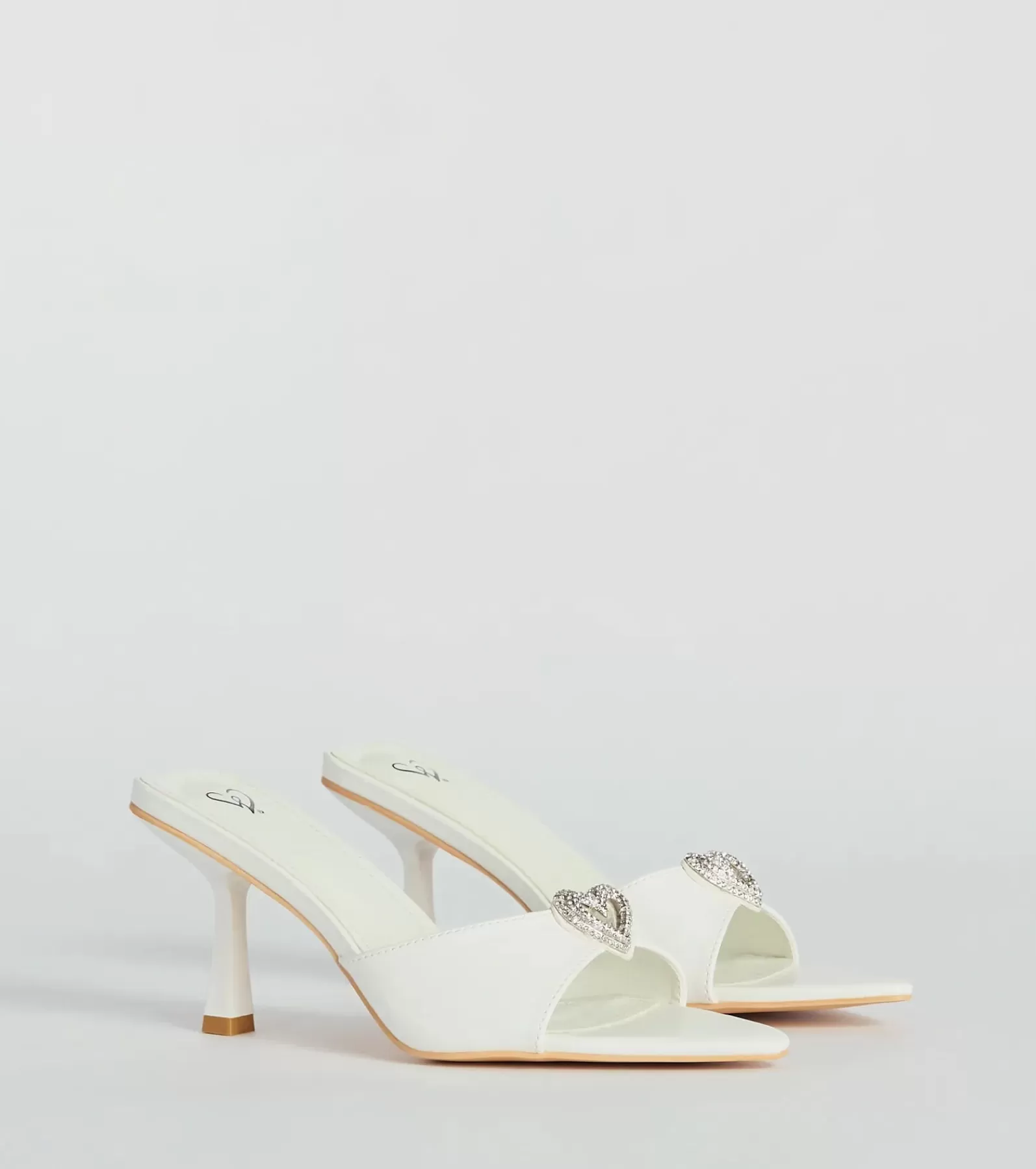 Windsor Stilettos | High Heels*Heart Stopper Rhinestone Faux Leather Stiletto Heels