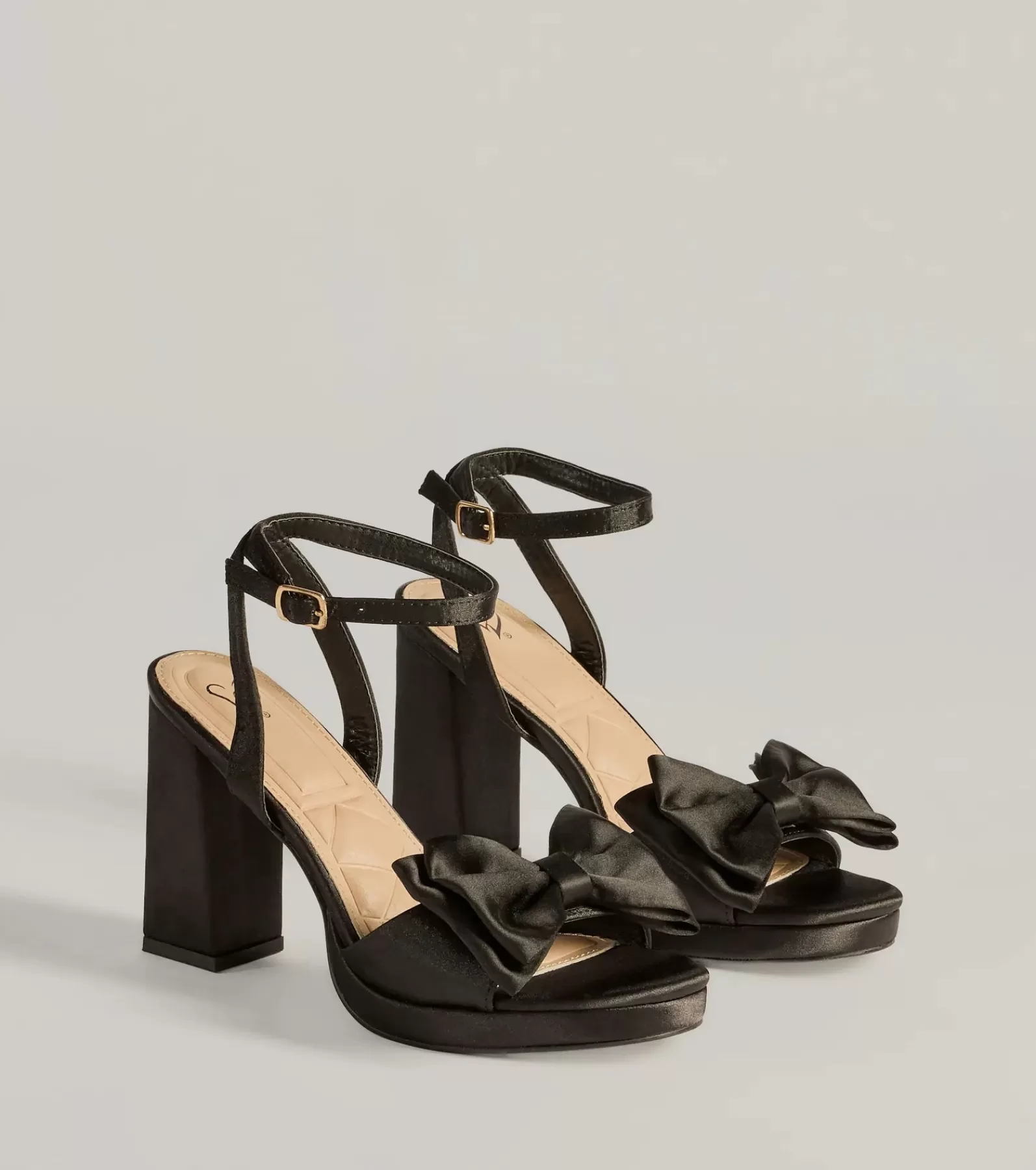 Windsor Sandals | Heels*Icon Era Satin Bow Strap Platform Heels